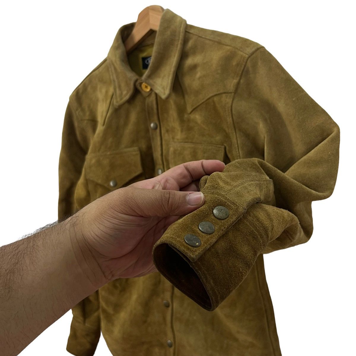 Japanese Brand VINTAGE LEATHER BUTTON JACKET HORN WORKS ISSEY MIYAKE DESIGN Size US M / EU 48-50 / 2 - 6 Thumbnail