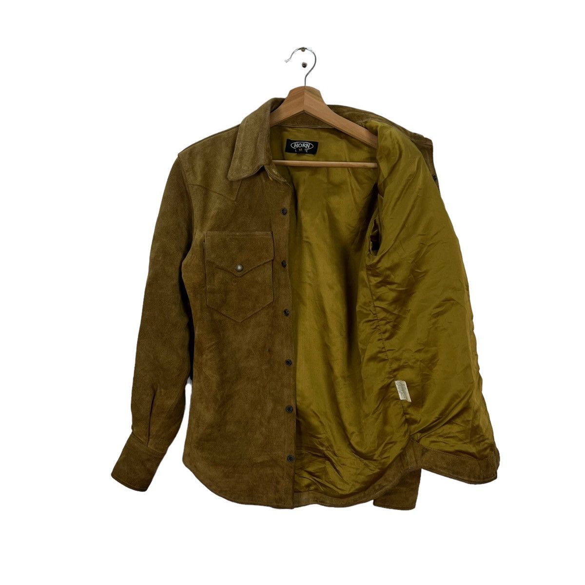 Japanese Brand VINTAGE LEATHER BUTTON JACKET HORN WORKS ISSEY MIYAKE DESIGN Size US M / EU 48-50 / 2 - 9 Thumbnail