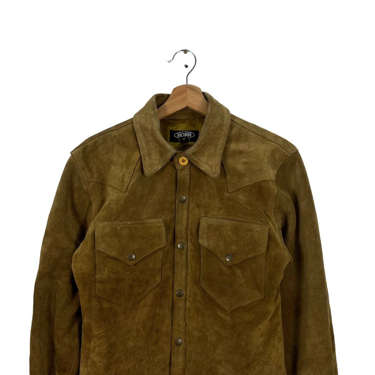 Japanese Brand VINTAGE LEATHER BUTTON JACKET HORN WORKS ISSEY MIYAKE DESIGN Size US M / EU 48-50 / 2 - 3 Thumbnail