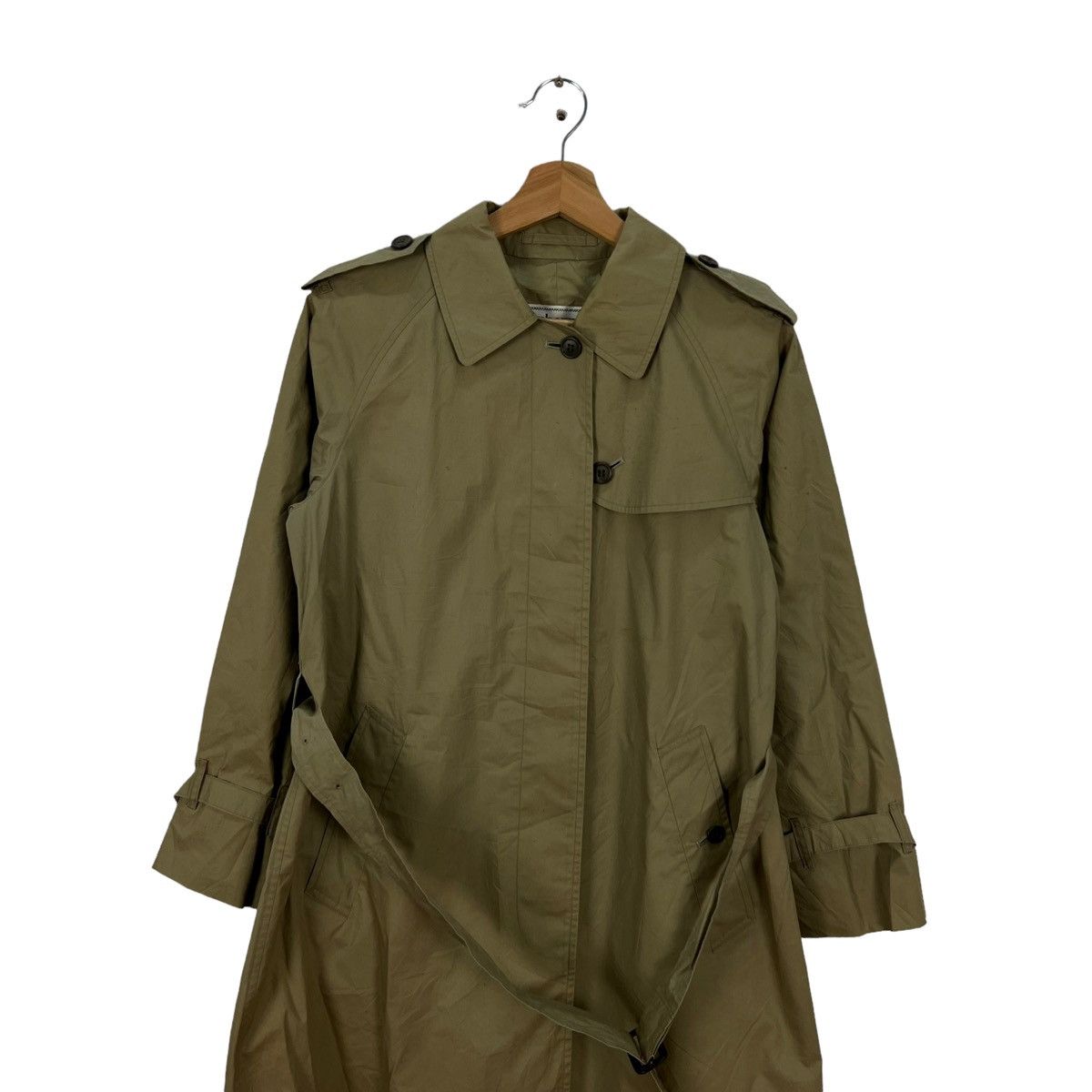 Burberry VINTAGE BURBERRY TRENCH COAT LONG JACKET PARACHUTE DESIGN Size M / US 6-8 / IT 42-44 - 2 Thumbnail