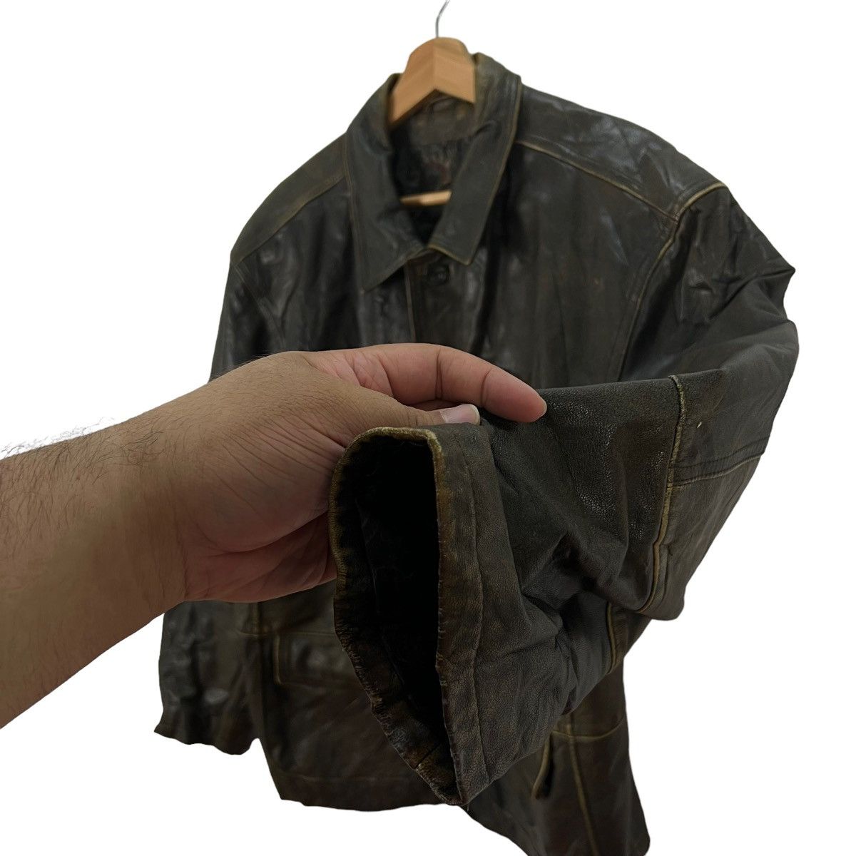 Japanese Brand VINTAGE PELLARI JAPAN DESIGNER BONDAGE BOMBER LEATHER JACKET Size US M / EU 48-50 / 2 - 6 Thumbnail