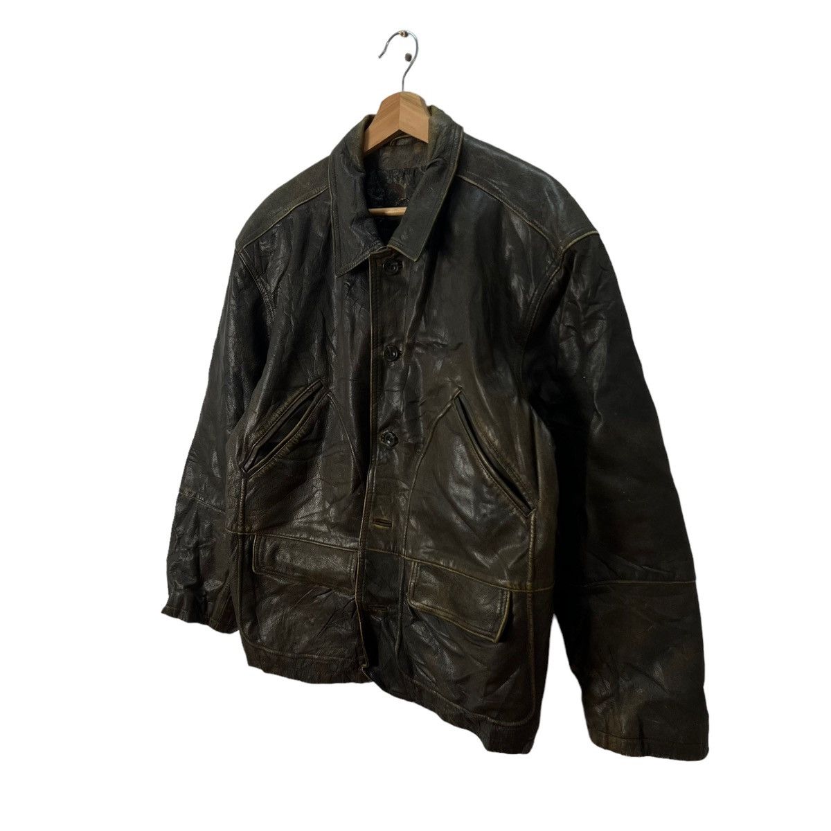 Japanese Brand VINTAGE PELLARI JAPAN DESIGNER BONDAGE BOMBER LEATHER JACKET Size US M / EU 48-50 / 2 - 3 Thumbnail