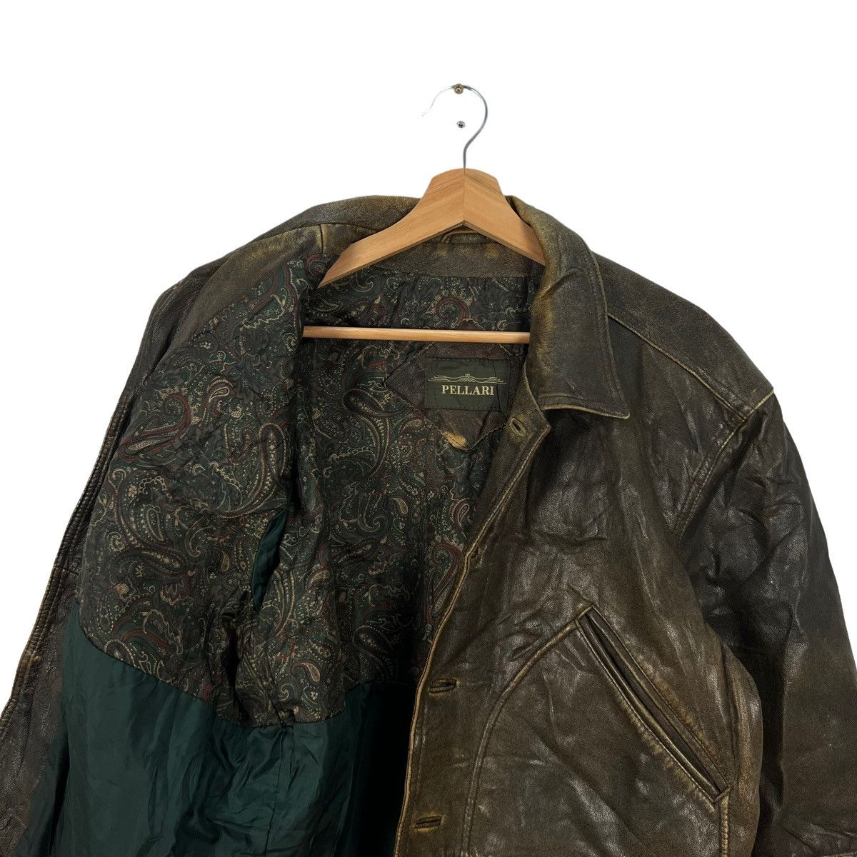 Japanese Brand VINTAGE PELLARI JAPAN DESIGNER BONDAGE BOMBER LEATHER JACKET Size US M / EU 48-50 / 2 - 10 Thumbnail