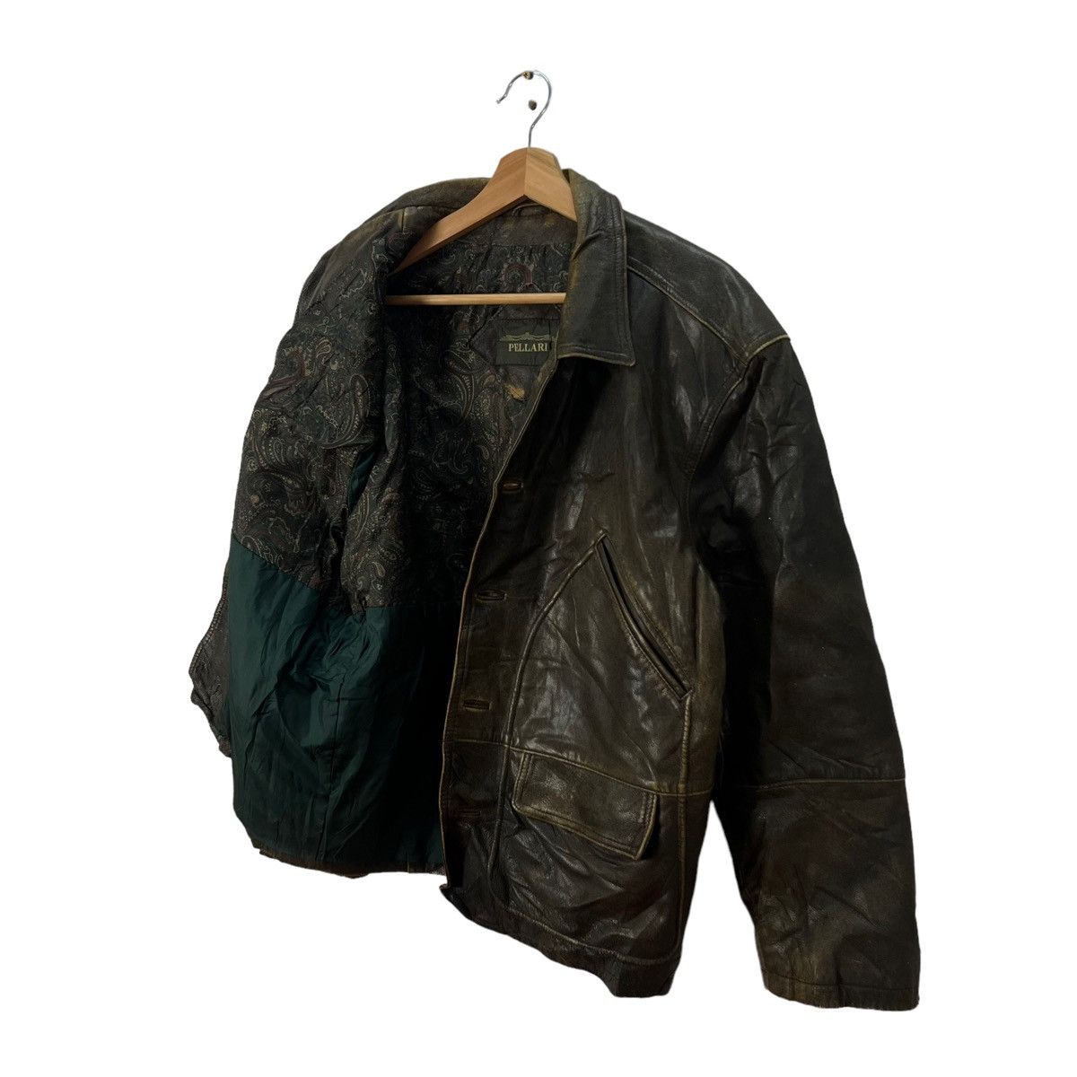 Japanese Brand VINTAGE PELLARI JAPAN DESIGNER BONDAGE BOMBER LEATHER JACKET Size US M / EU 48-50 / 2 - 7 Thumbnail