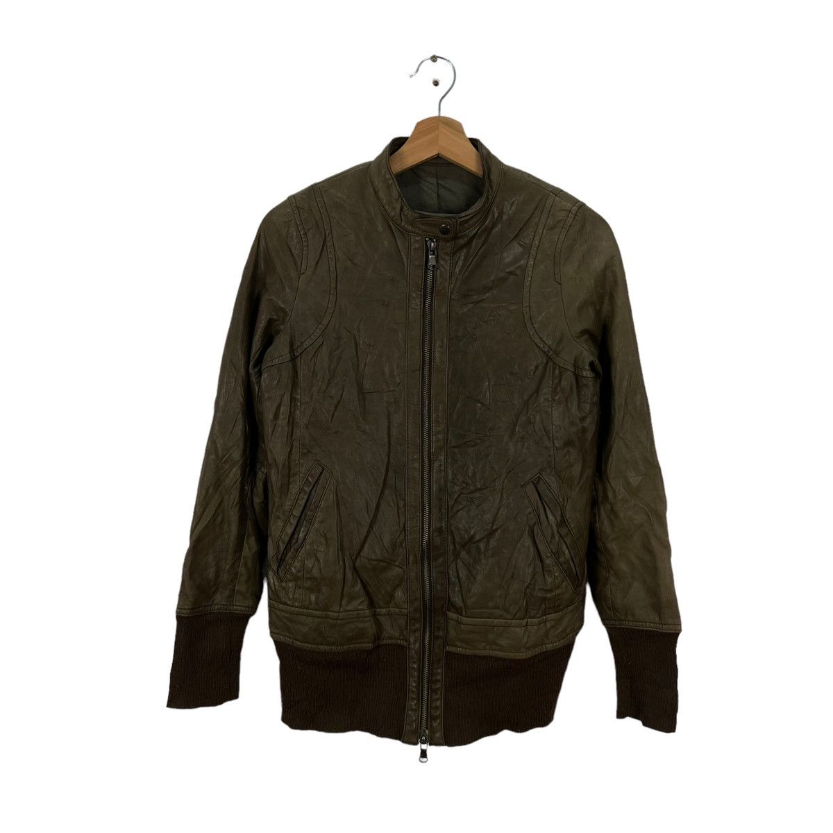 Japanese Brand VINTAGE JOHN WAD JAPAN ZIPPER LEATHER SURVIVAL JACKET Size US M / EU 48-50 / 2 - 1 Thumbnail
