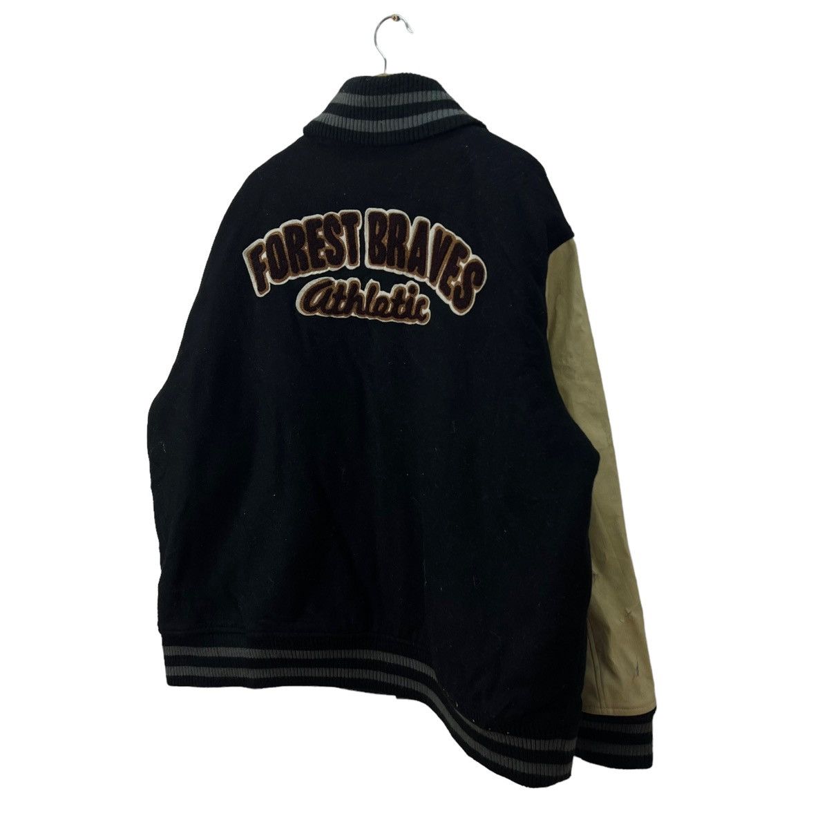 Japanese Brand VINTAGE VARSITY JACKET DILCAKE JAPAN LEATHER HANDLING USED Size US XXL / EU 58 / 5 - 9 Thumbnail