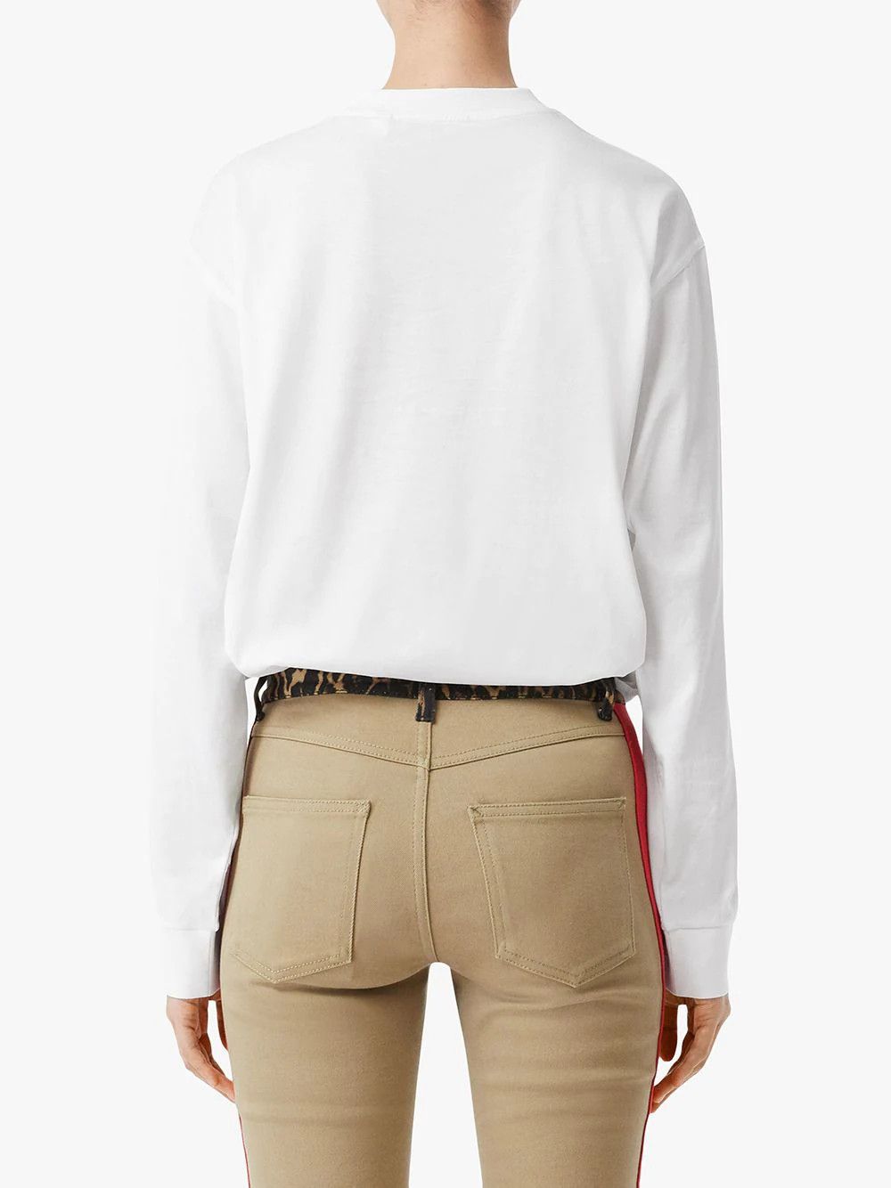 Burberry BURBERRY white TB logo monogram long sleeve t-shirt Medium Size M / US 6-8 / IT 42-44 - 4 Thumbnail