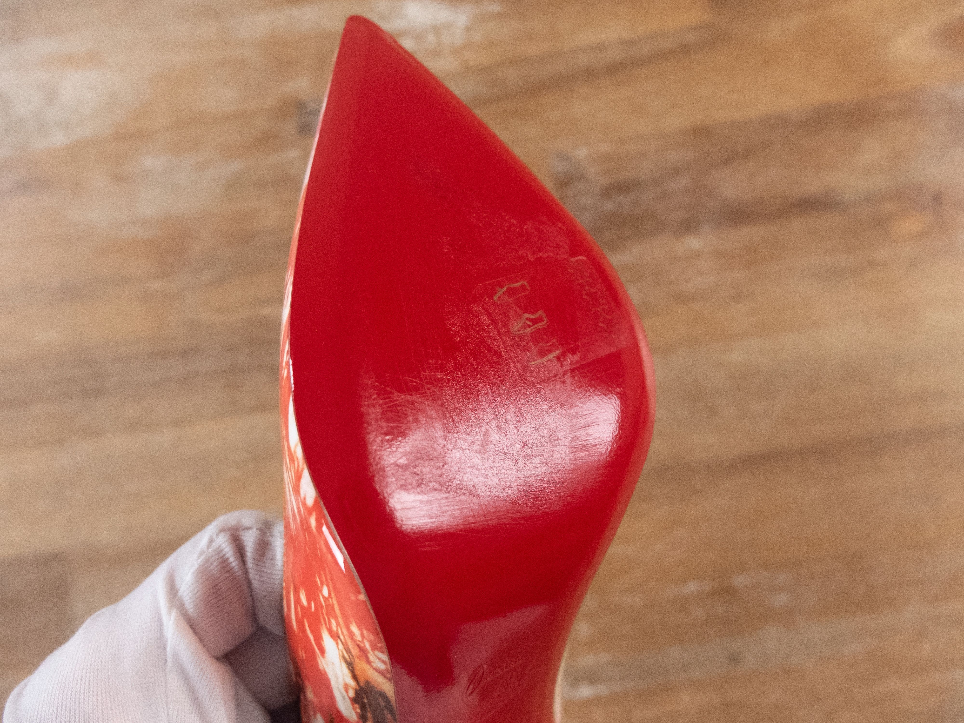 Christian Louboutin CHRISTIAN LOUBOUTIN Pigalle Bazin patent leather pumps 38.5 Size US 8.5 / IT 38.5 - 6 Thumbnail