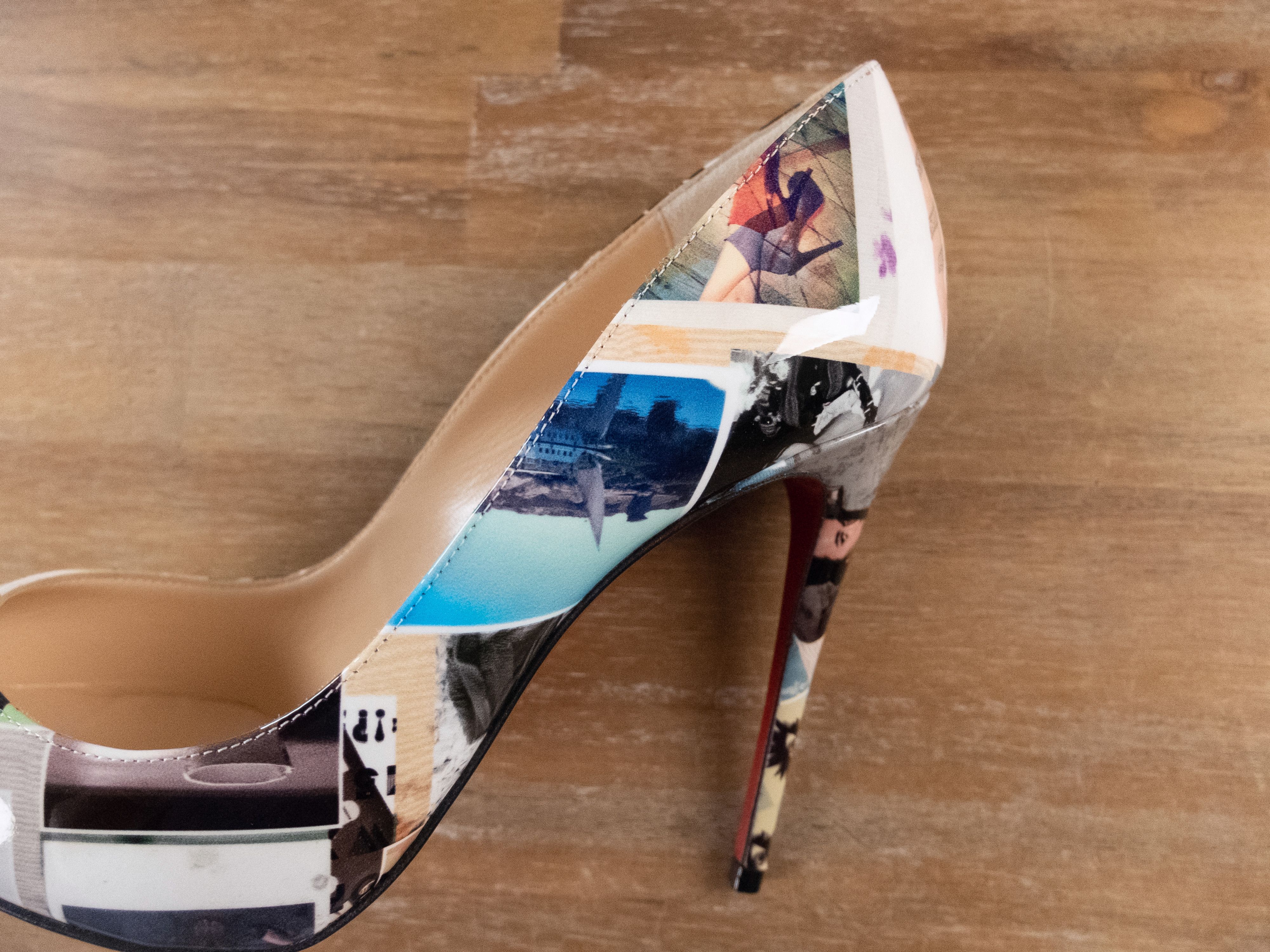 Christian Louboutin CHRISTIAN LOUBOUTIN Pigalle collage patent leather pumps 37 Size US 7 / IT 37 - 6 Thumbnail