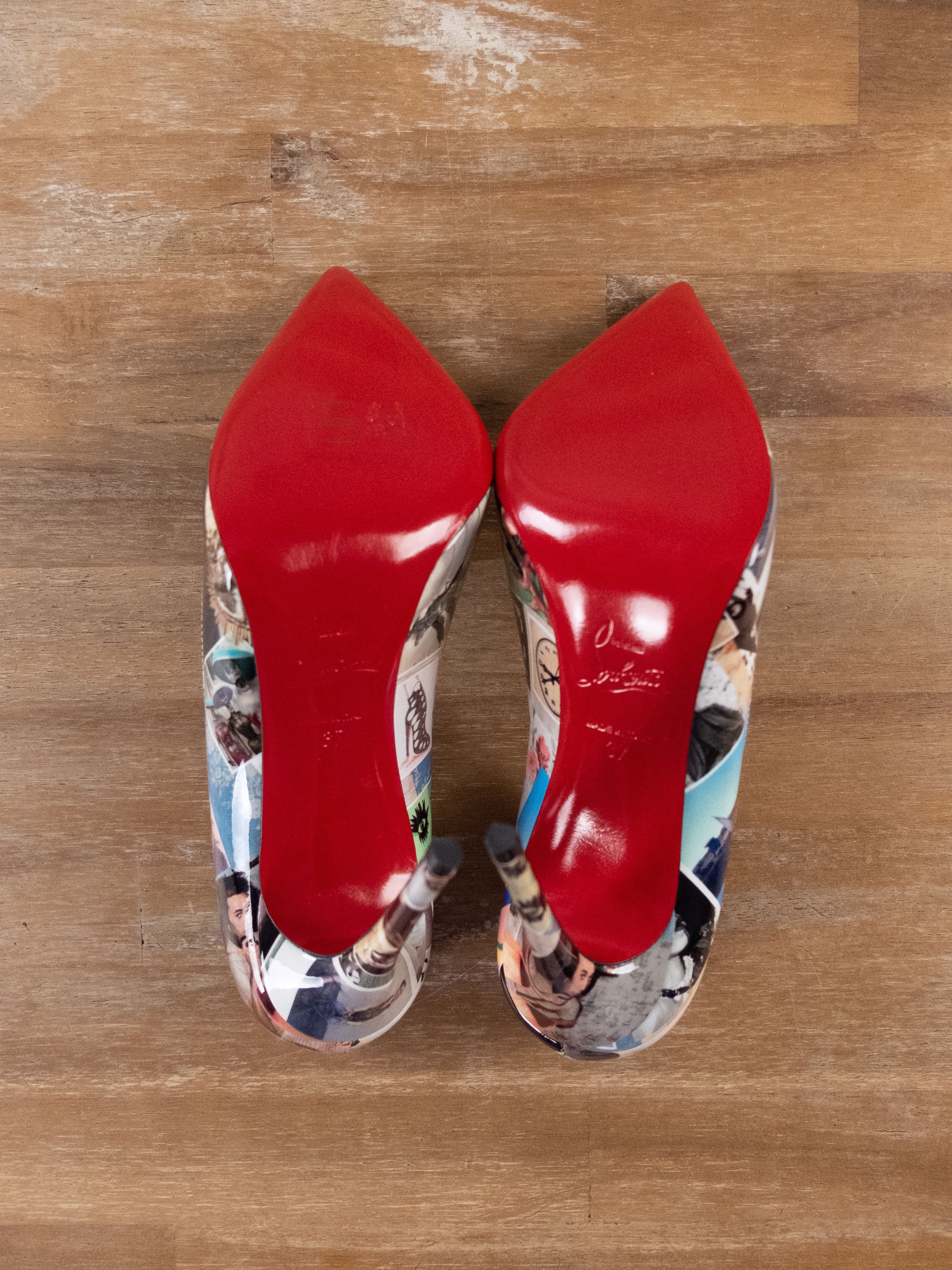 Christian Louboutin CHRISTIAN LOUBOUTIN Pigalle collage patent leather pumps 37 Size US 7 / IT 37 - 7 Thumbnail