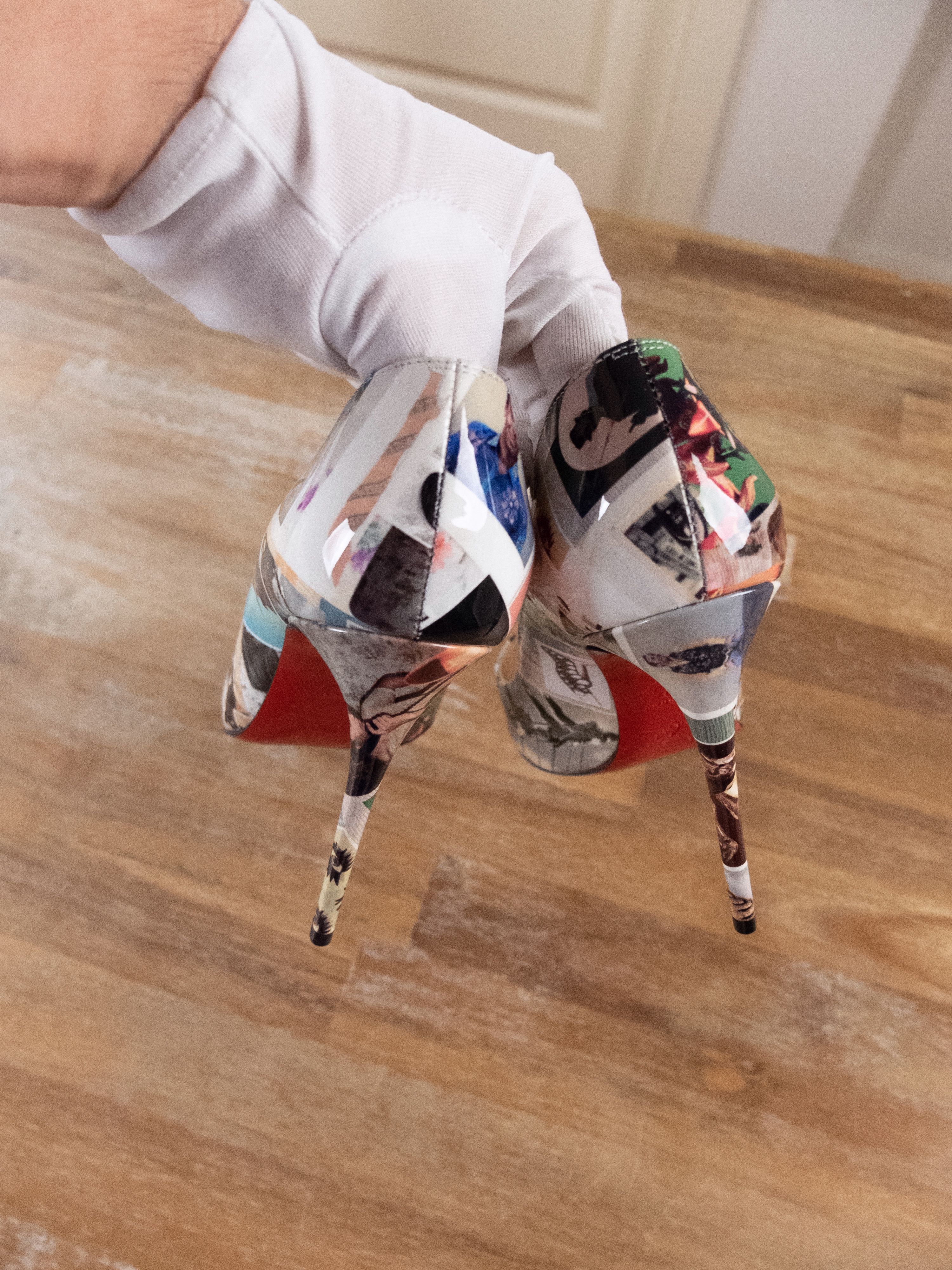 Christian Louboutin CHRISTIAN LOUBOUTIN Pigalle collage patent leather pumps 37 Size US 7 / IT 37 - 5 Thumbnail