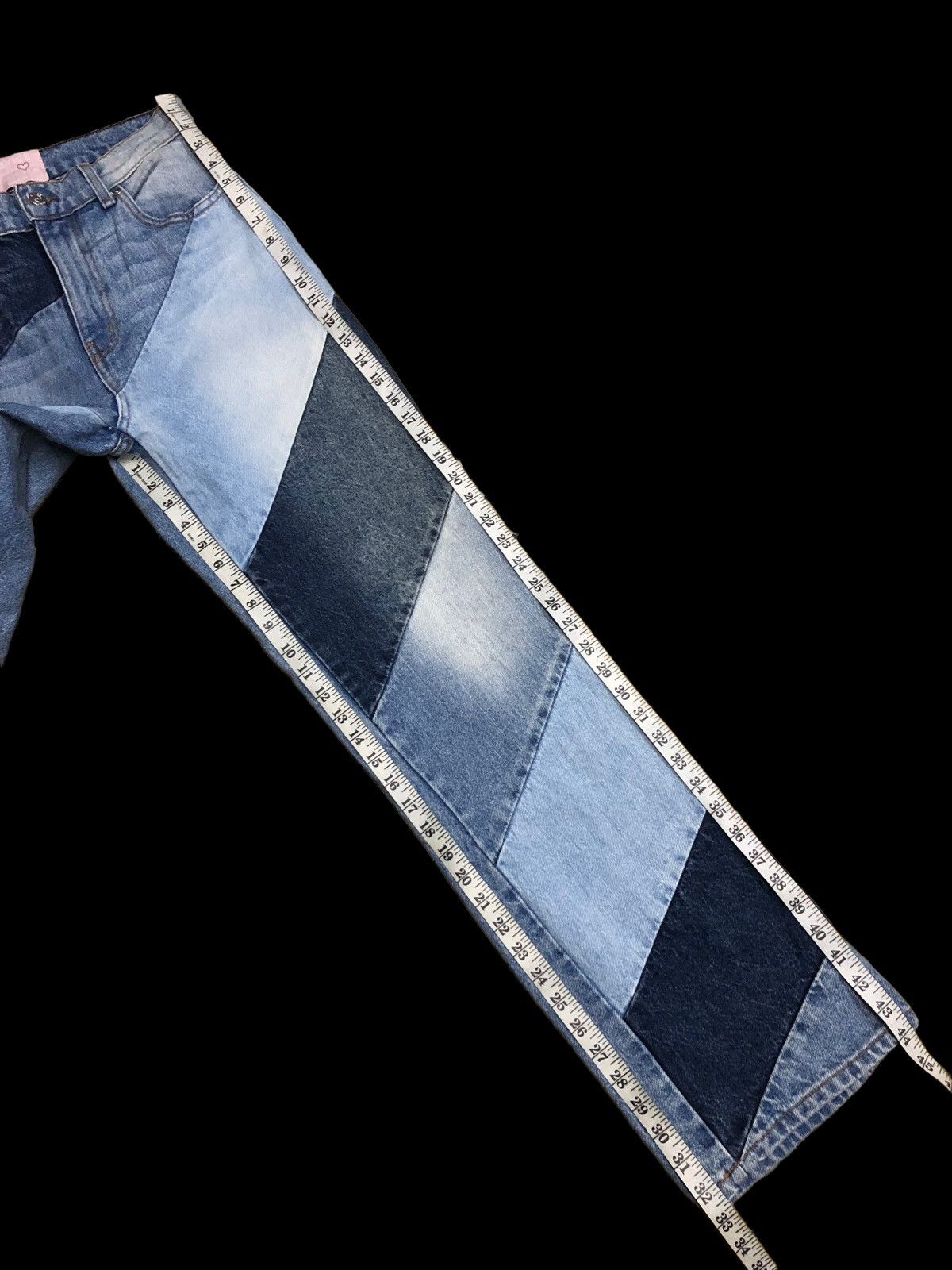 Hypebeast BAGGY WIDE LEG REVICE PATCHWORK DENIM Size US 28 / EU 44 - 6 Thumbnail
