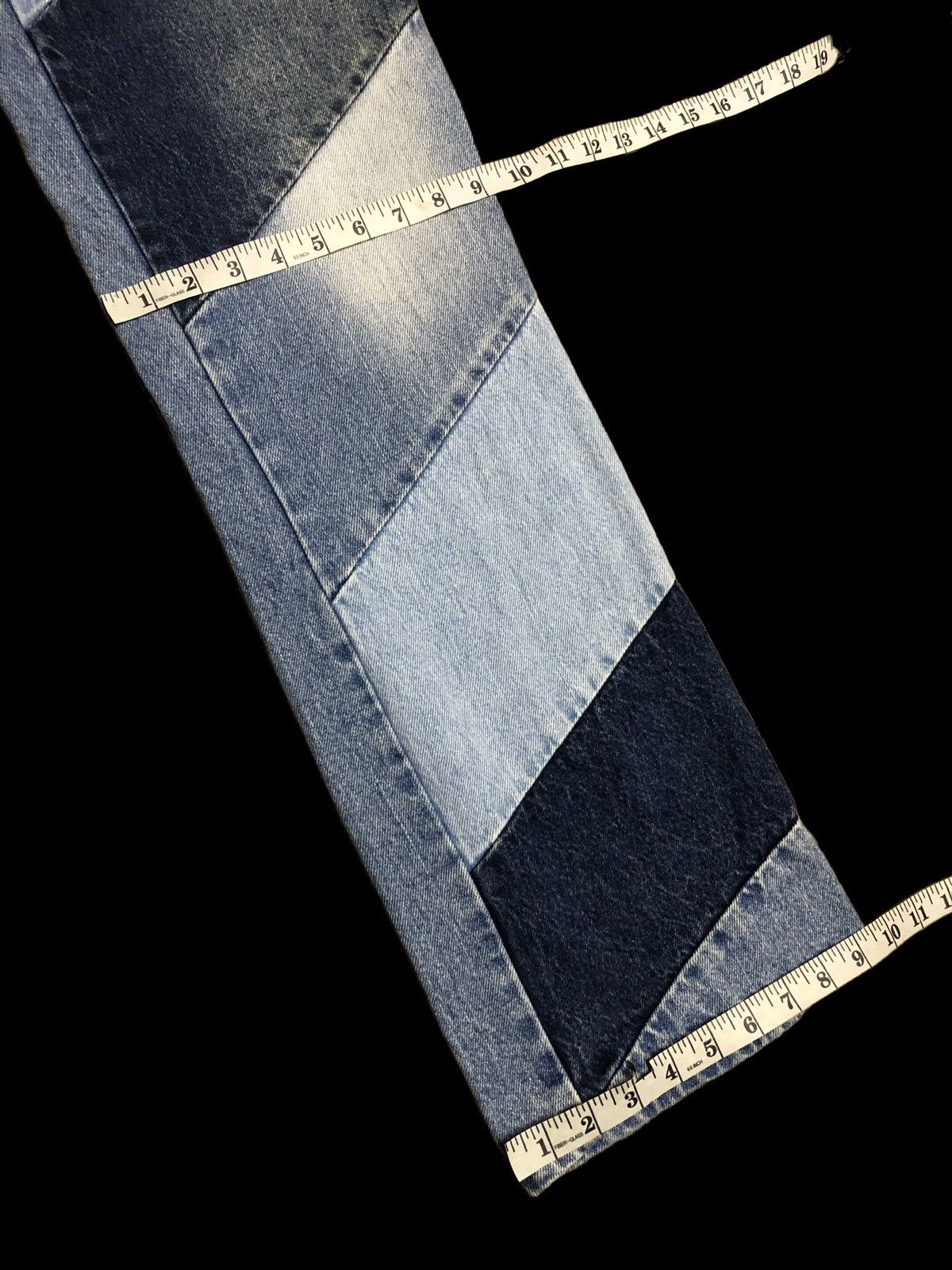Hypebeast BAGGY WIDE LEG REVICE PATCHWORK DENIM Size US 28 / EU 44 - 5 Thumbnail