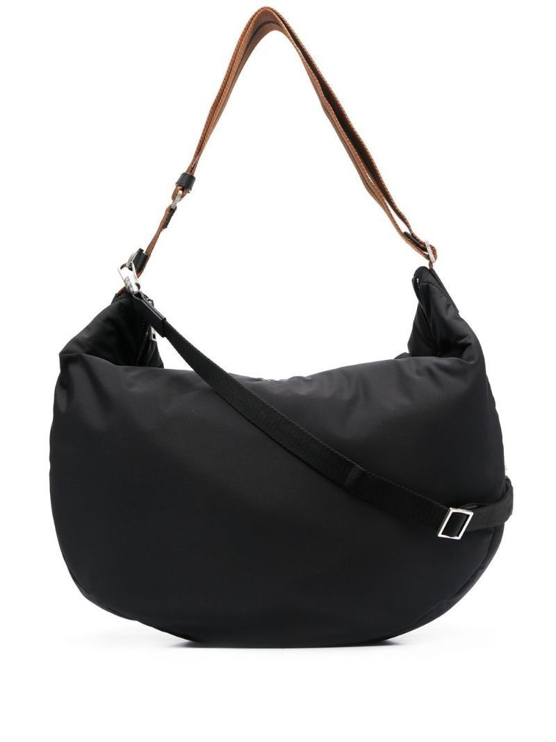 Black Tracolla Hobo Panorama Bag