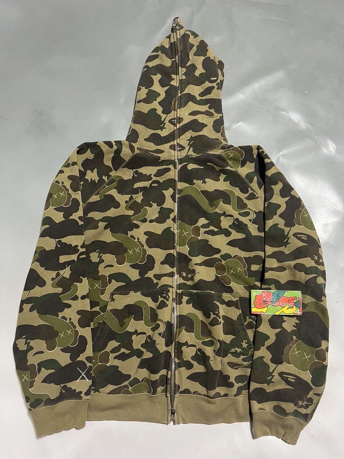 Bape BAPE KAWS full zip hoodie | Grailed