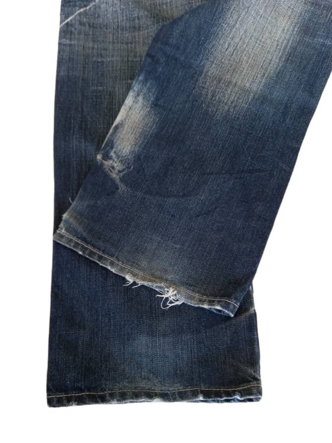 PPFM Ppfm Double Waist Distressed Faded Denim Size US 33 - 9 Thumbnail