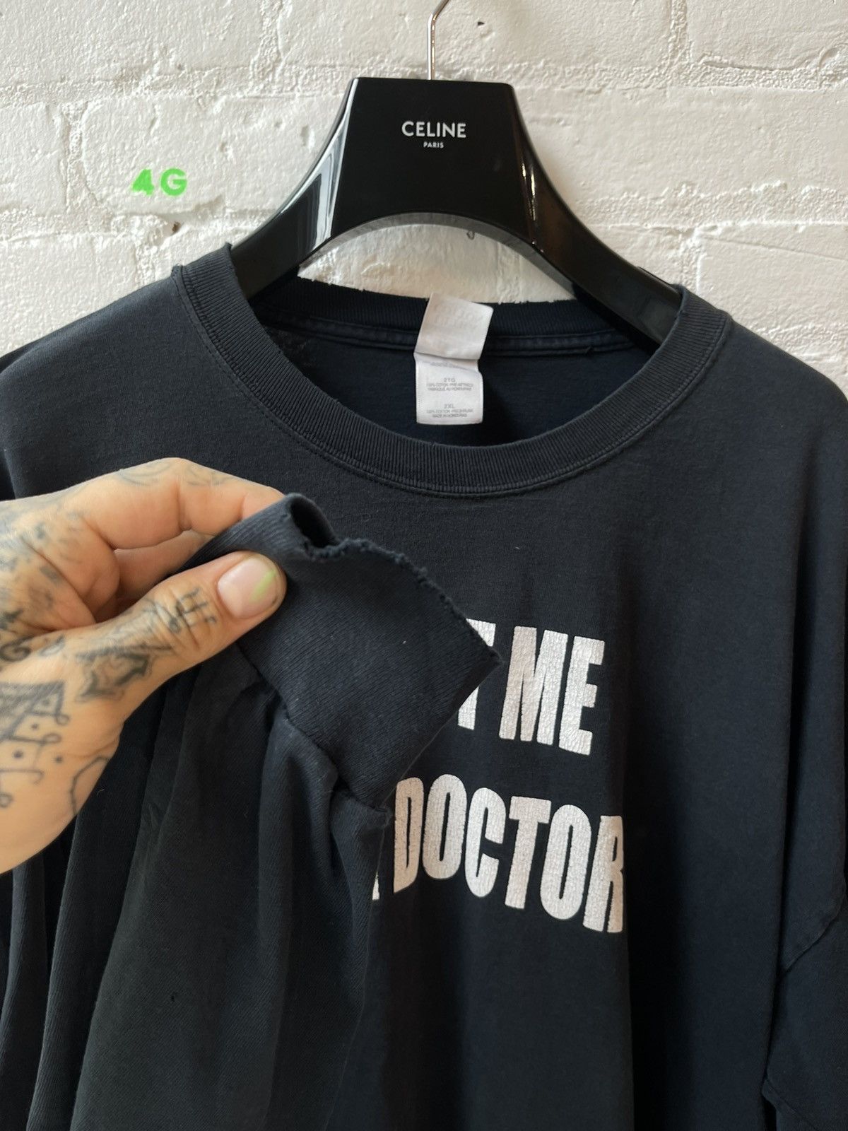Vintage Vintage THRASHED Trust Me Im Doctor Baggy Shirt Long Sleeve Size US XXL / EU 58 / 5 - 3 Thumbnail