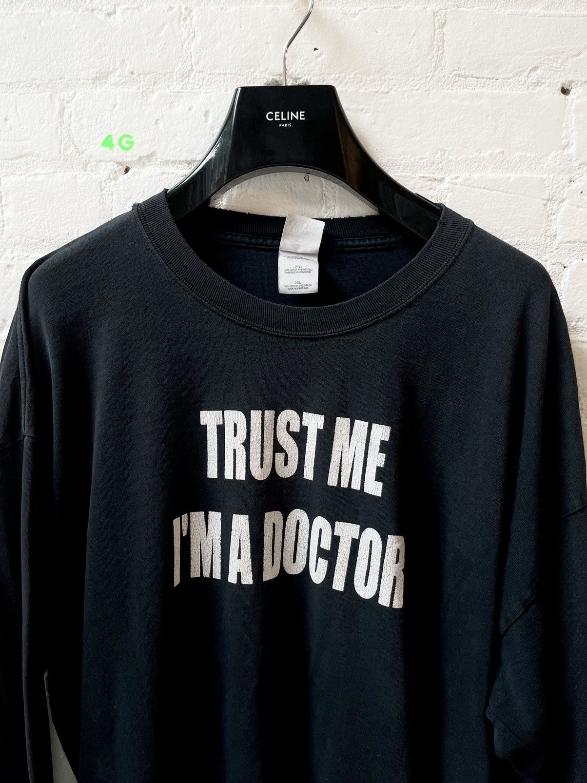 Vintage Vintage THRASHED Trust Me Im Doctor Baggy Shirt Long Sleeve Size US XXL / EU 58 / 5 - 2 Thumbnail