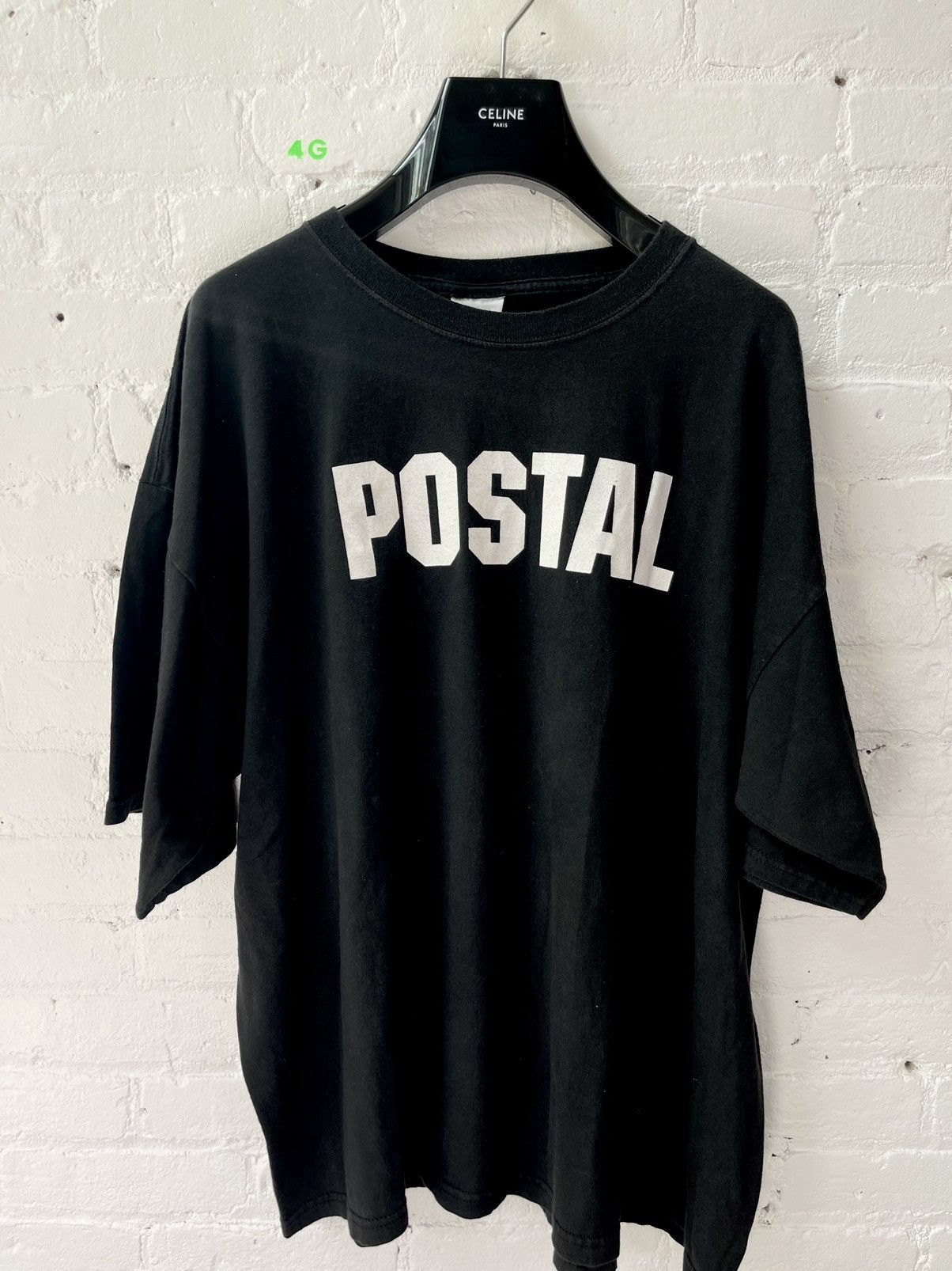 image of Vintage Postal Shirt Baggy Oversized “ Going Postal “ in Black, Men's (Size 2XL)