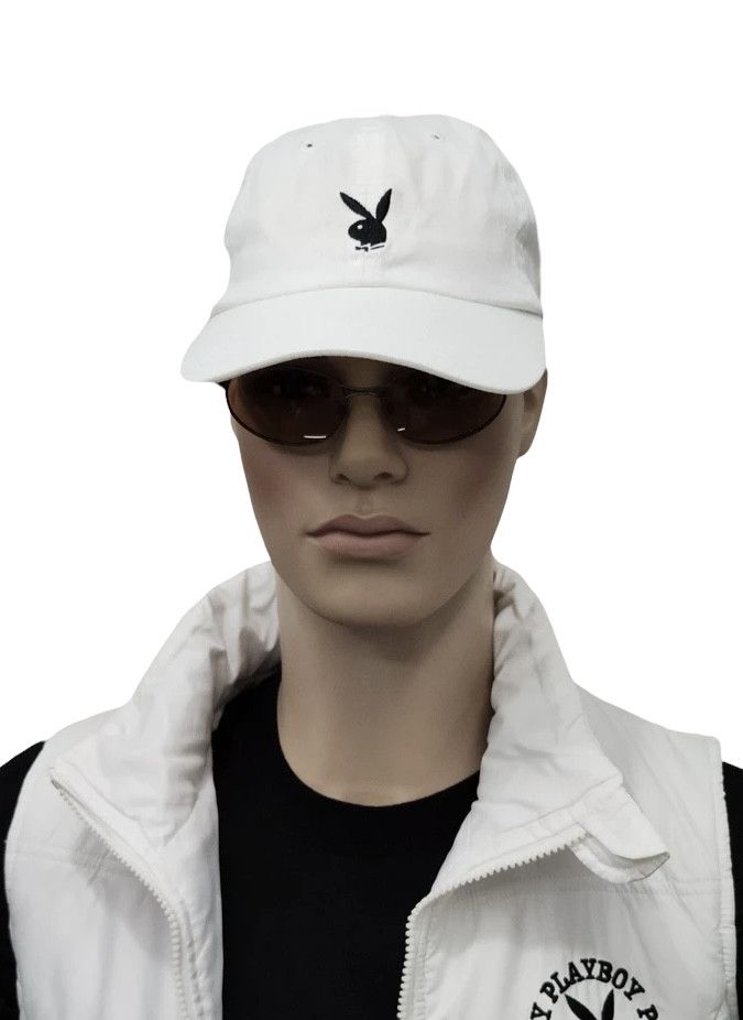Playboy BEST OFFER! PLAYBOY 90’s Embroidery Bunny Logo White Cap Size ONE SIZE - 2 Thumbnail