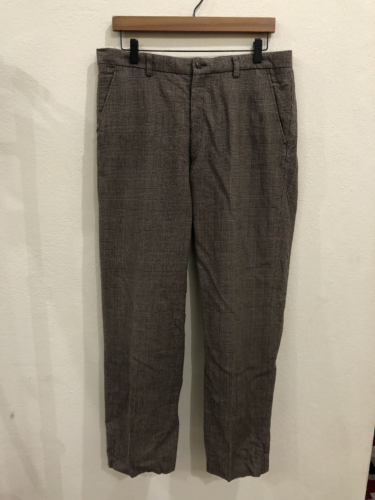 Hiroko Koshino Homme Hiroko Koshino Homme Plaid Tartan Wool Pant Size US 34 / EU 50 - 2 Thumbnail