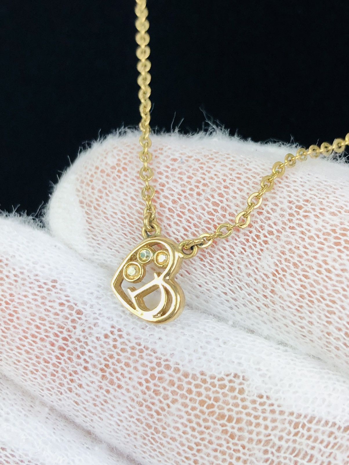 Dior Dior encrusted heart necklace Size ONE SIZE - 2 Thumbnail