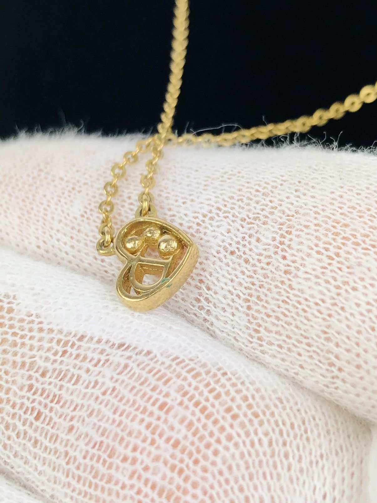 Dior Dior encrusted heart necklace Size ONE SIZE - 3 Thumbnail