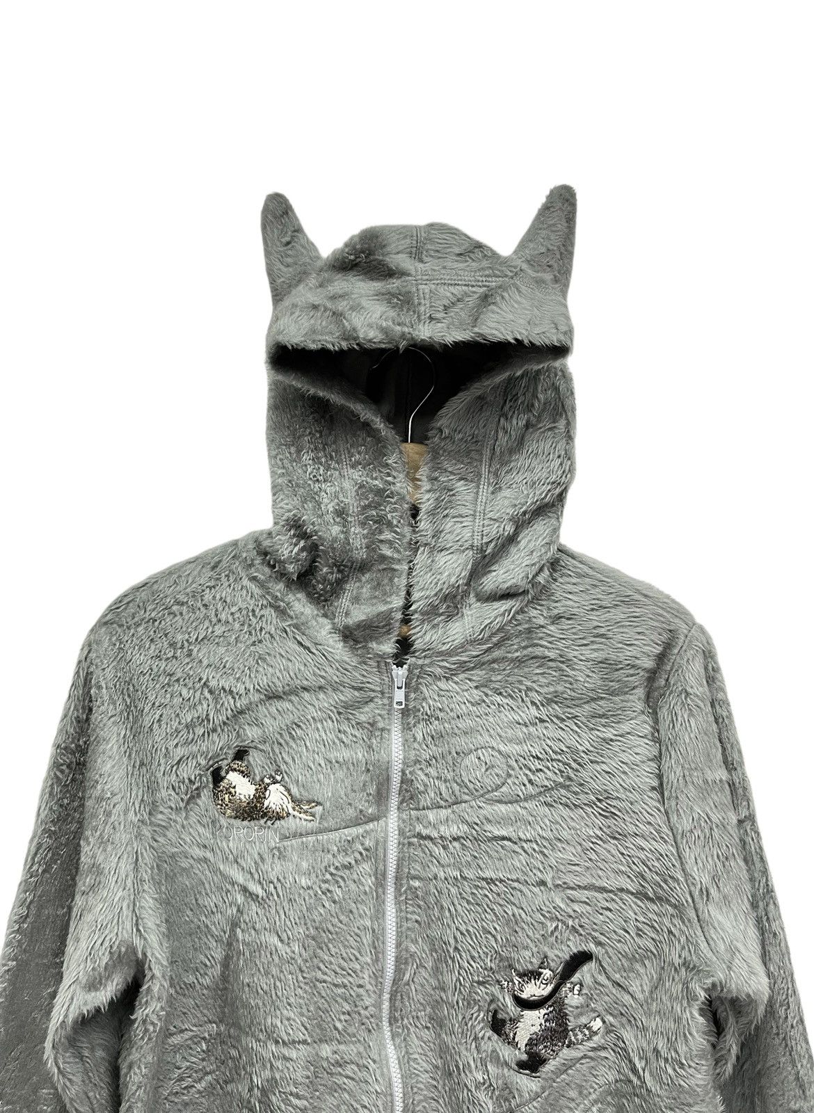 Japanese Brand DOPE🔥Vintage WACHIFIELD Fluffy Fur Fleece Ears Hoodie Size S / US 4 / IT 40 - 2 Thumbnail