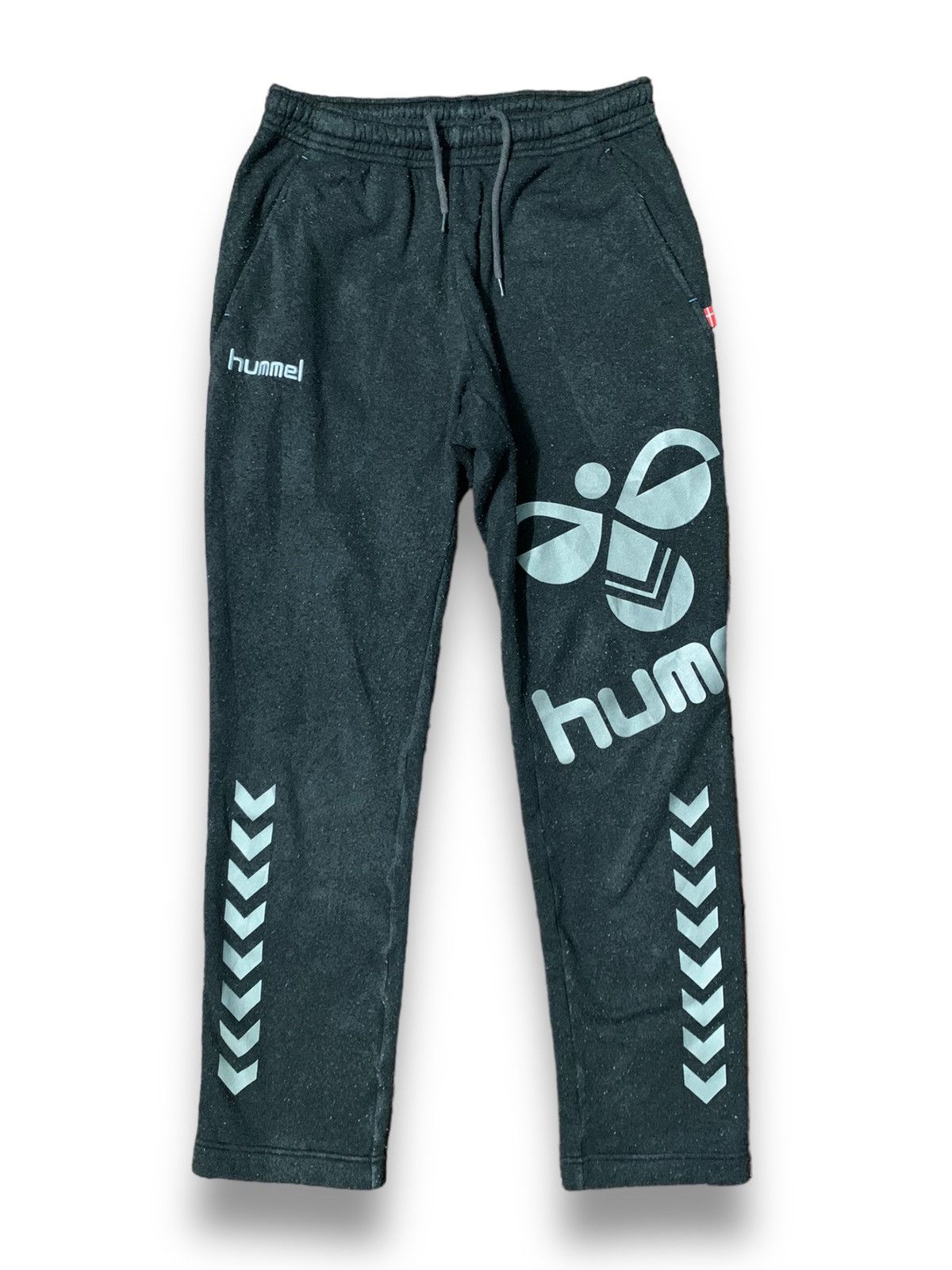image of Vintage Hummel Printed Logo Fleece Sweatpant/jogger Pant in Dark Grey, Men's (Size 29)