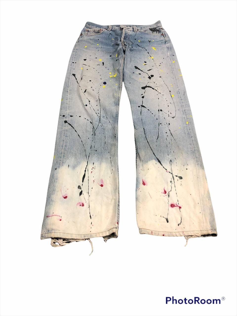Levi's Vintage 90’s Levis 501 Painted Denim Pants Size US 28 / EU 44 - 2 Thumbnail