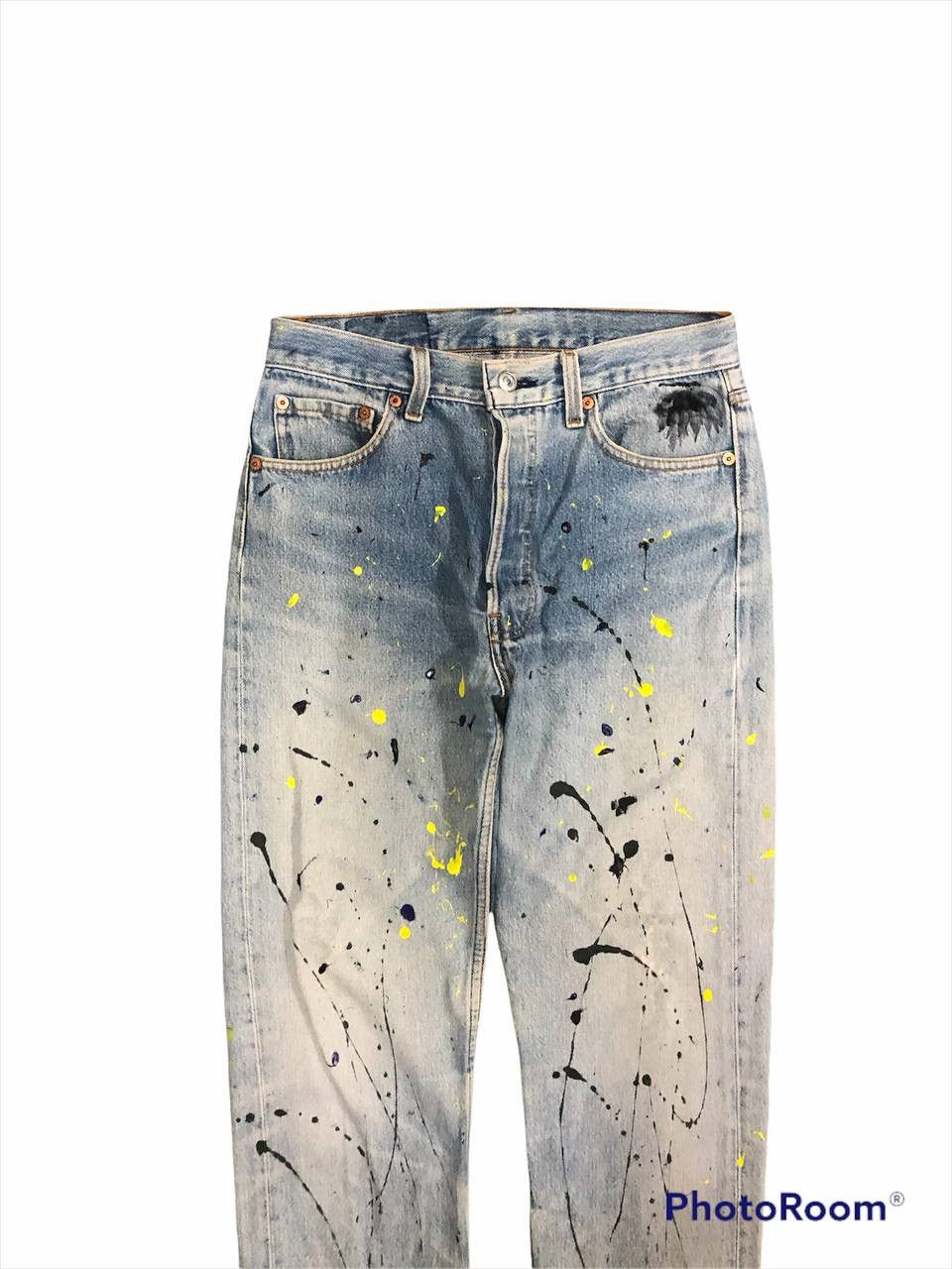 Levi's Vintage 90’s Levis 501 Painted Denim Pants Size US 28 / EU 44 - 3 Thumbnail
