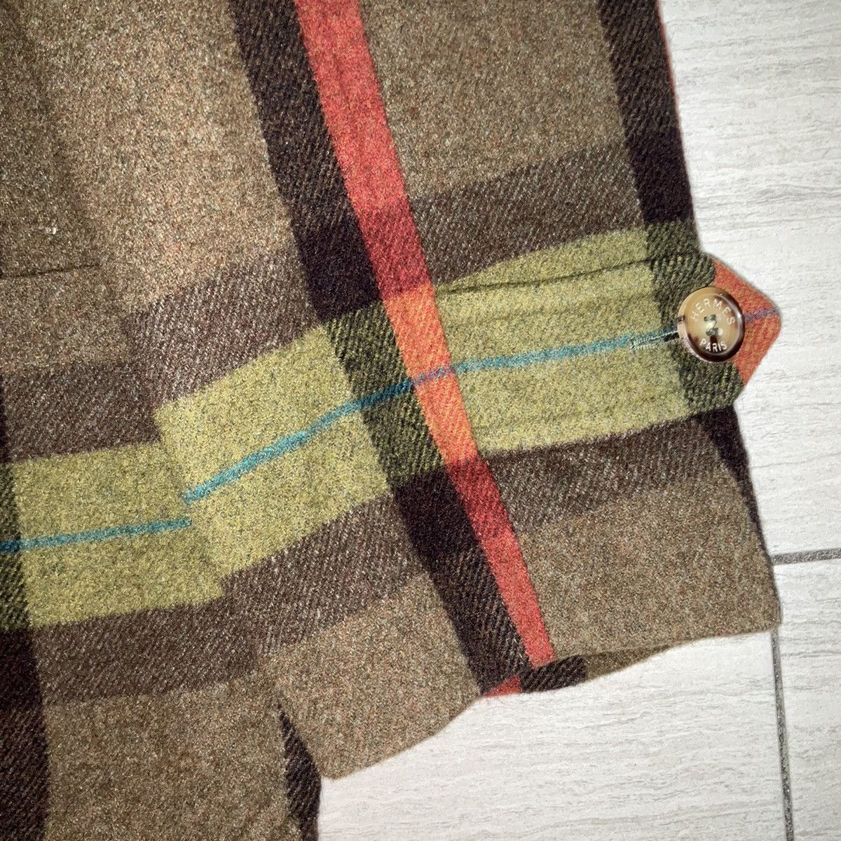 Hermes × Vintage Hermès Original Vintage Wool Coat Size US XL / EU 56 / 4 - 4 Thumbnail