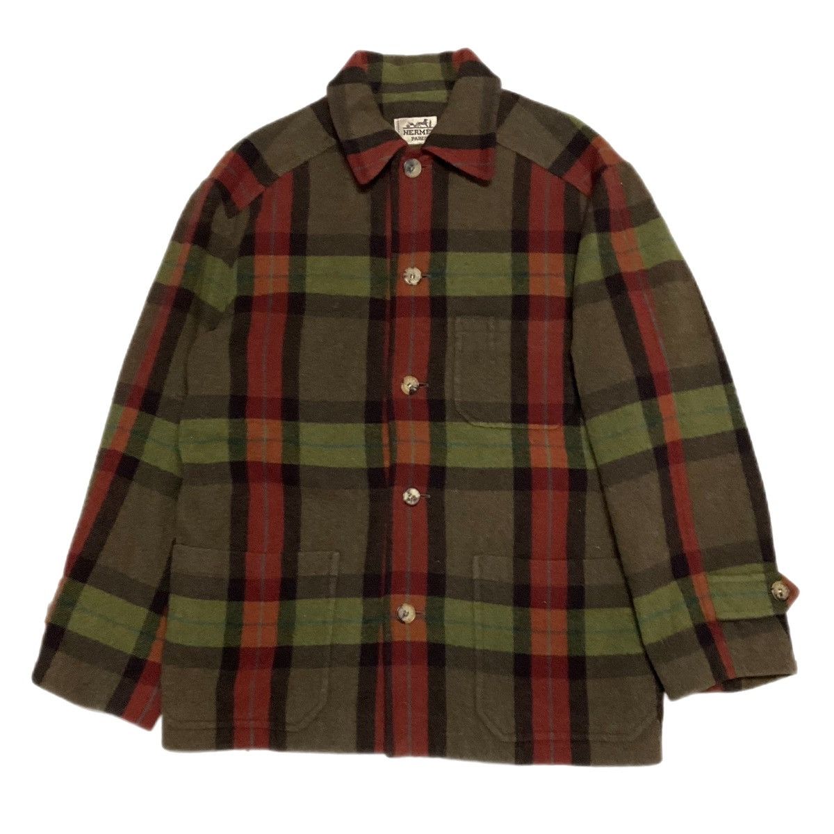 Hermes × Vintage Hermès Original Vintage Wool Coat Size US XL / EU 56 / 4 - 1 Thumbnail