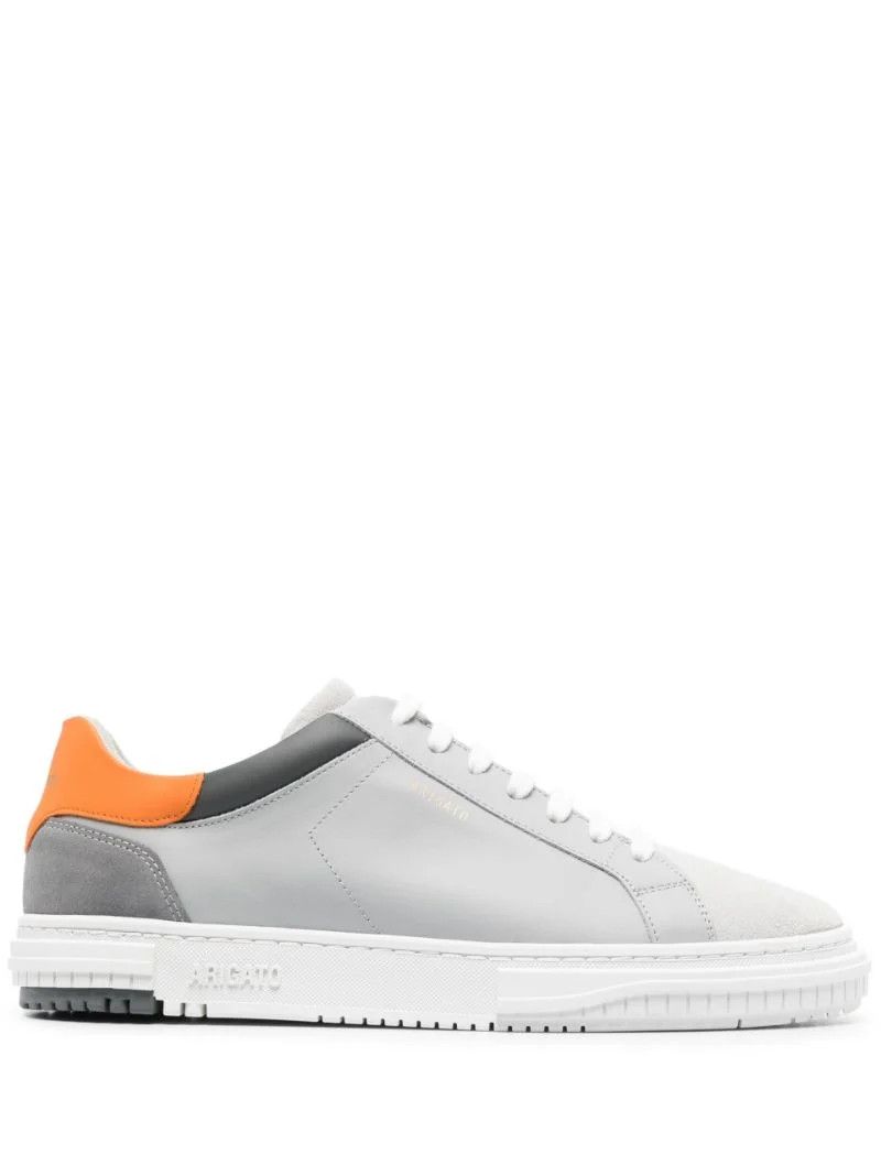 Grey Atlas Leather Low-Top Sneakers