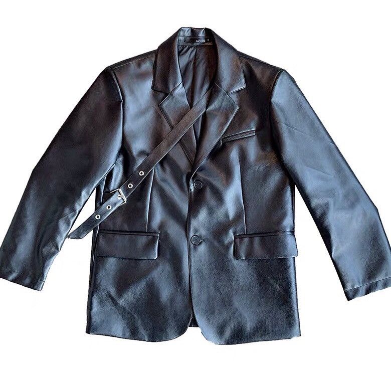 Designer × Vintage Rare retro punk faux leather blazer jacket Size US M / EU 48-50 / 2 - 4 Thumbnail