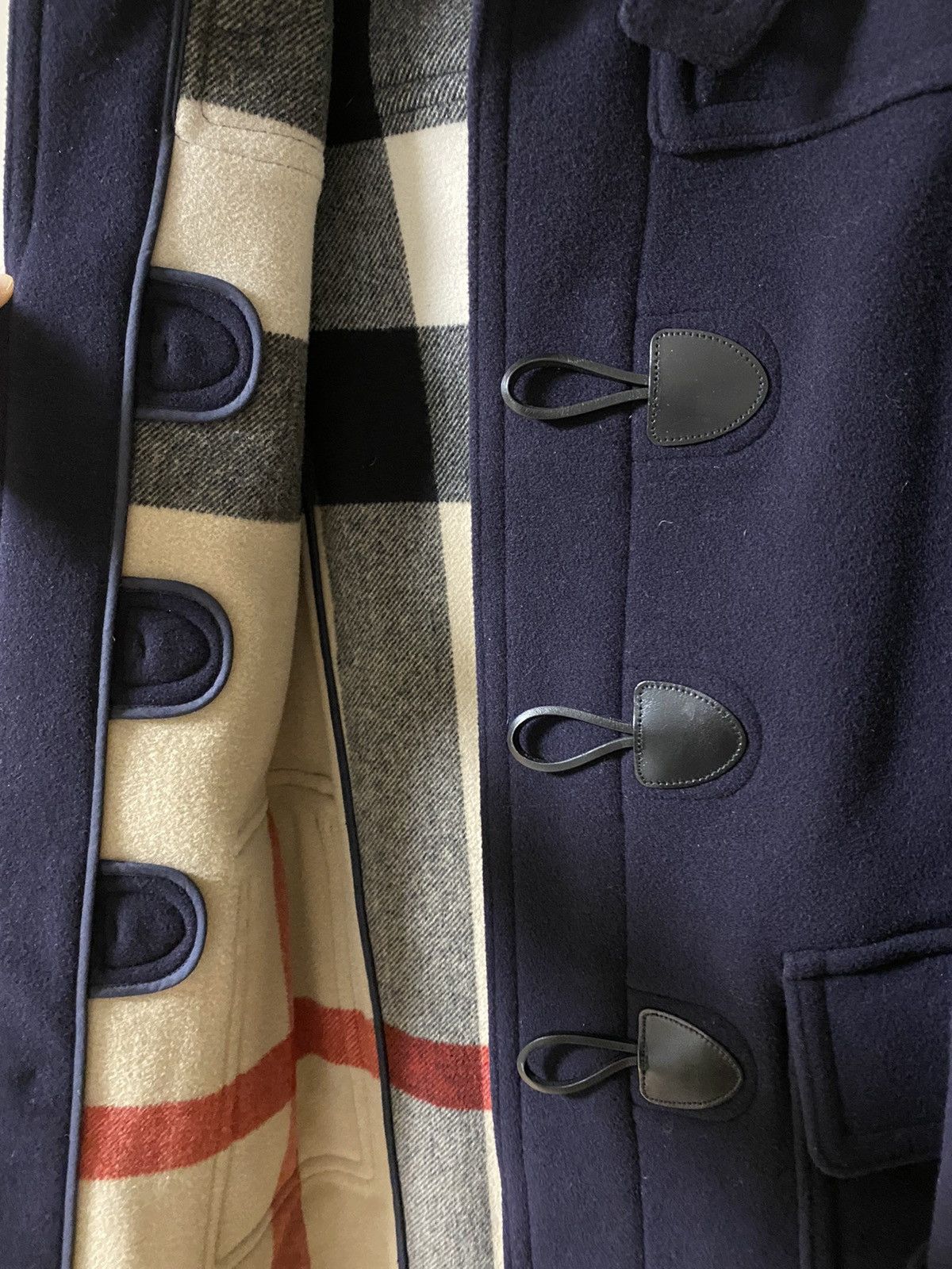 Burberry check-lined duffle coat with horn toggle - sz. XS Size US XS / EU 42 / 0 - 5 Thumbnail