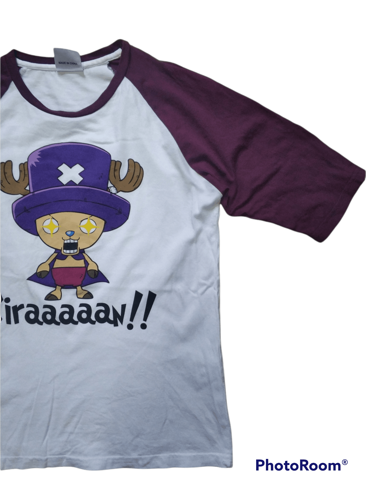 Anime 🔥One Piece Chopperman Purple Raglan Tees Size US M / EU 48-50 / 2 - 3 Thumbnail