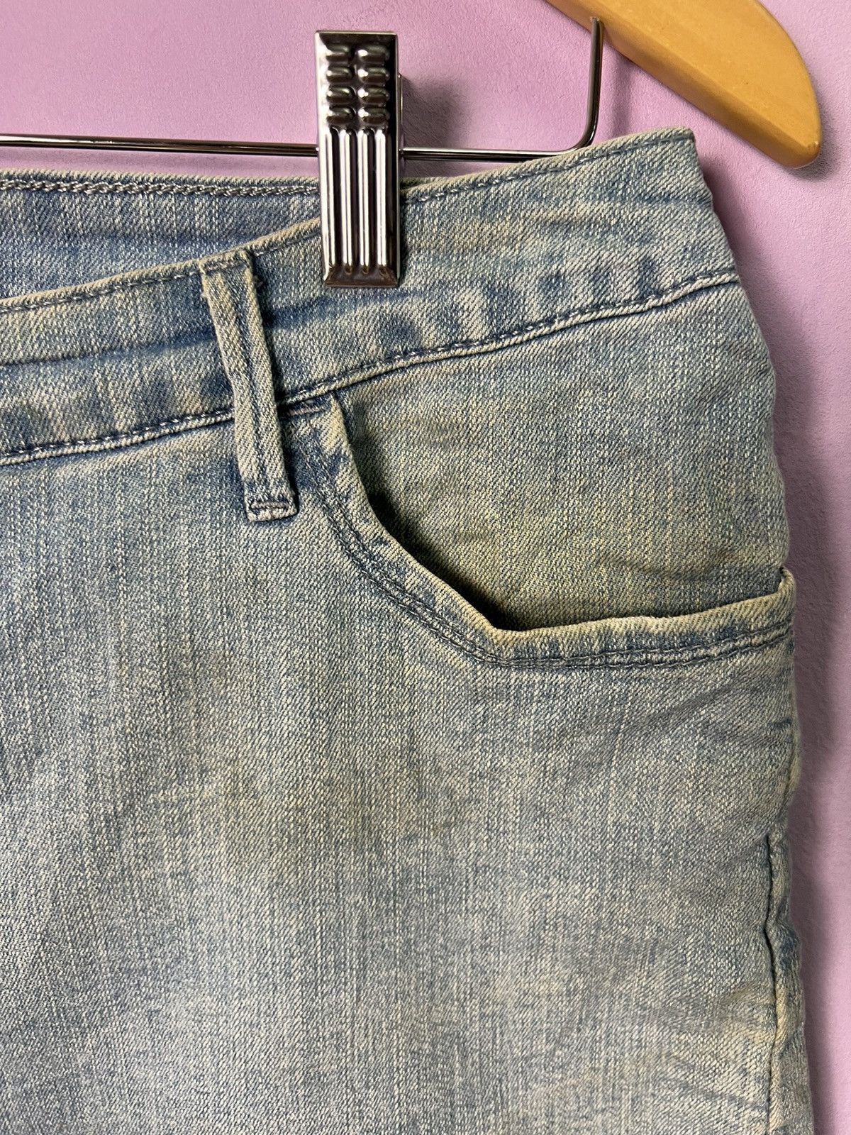 Lee 🔥Vintage Distressed Lee Slender Secret Short Denim Size 34" / US 12 / IT 48 - 8 Thumbnail