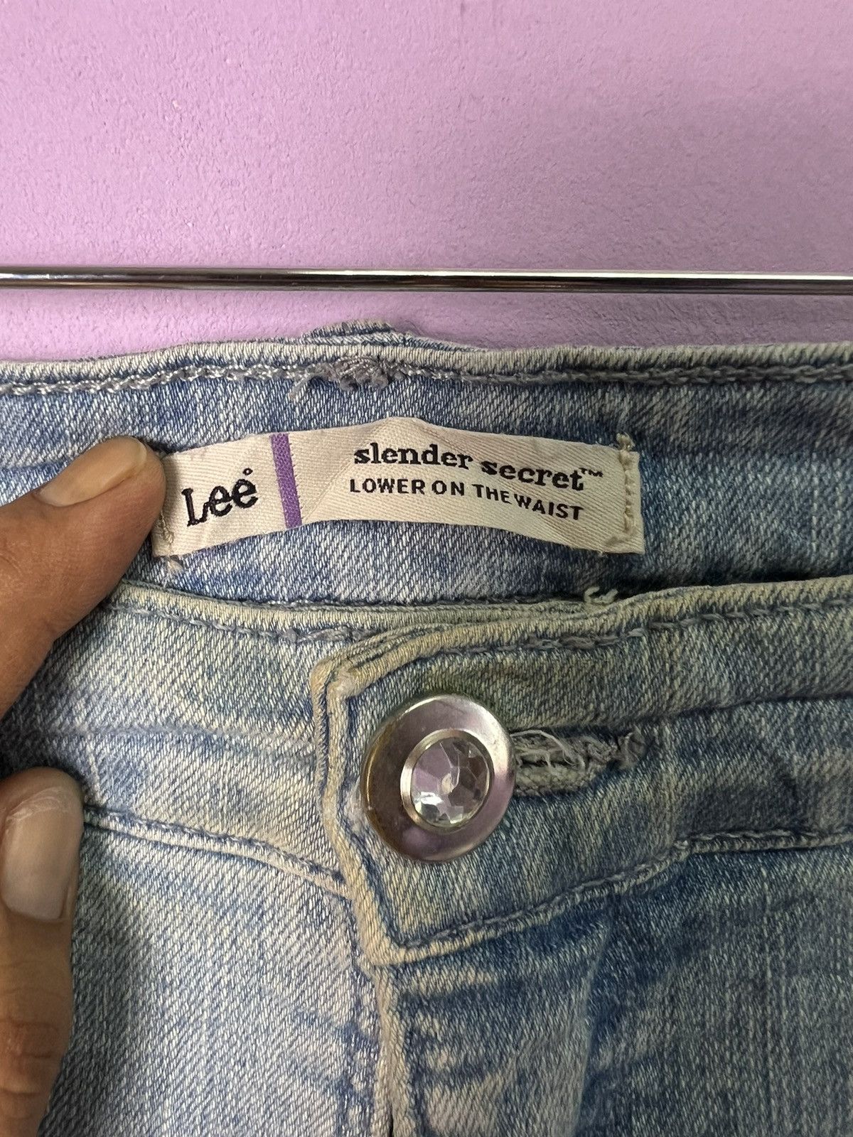 Lee 🔥Vintage Distressed Lee Slender Secret Short Denim Size 34" / US 12 / IT 48 - 14 Thumbnail
