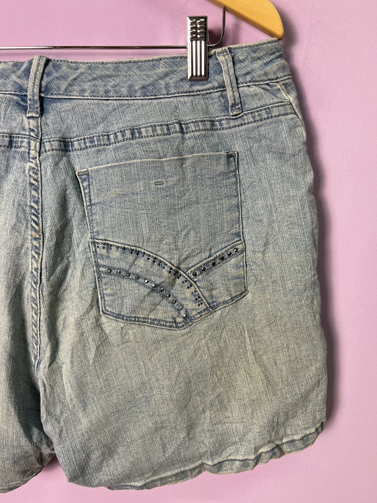 Lee 🔥Vintage Distressed Lee Slender Secret Short Denim Size 34" / US 12 / IT 48 - 12 Thumbnail