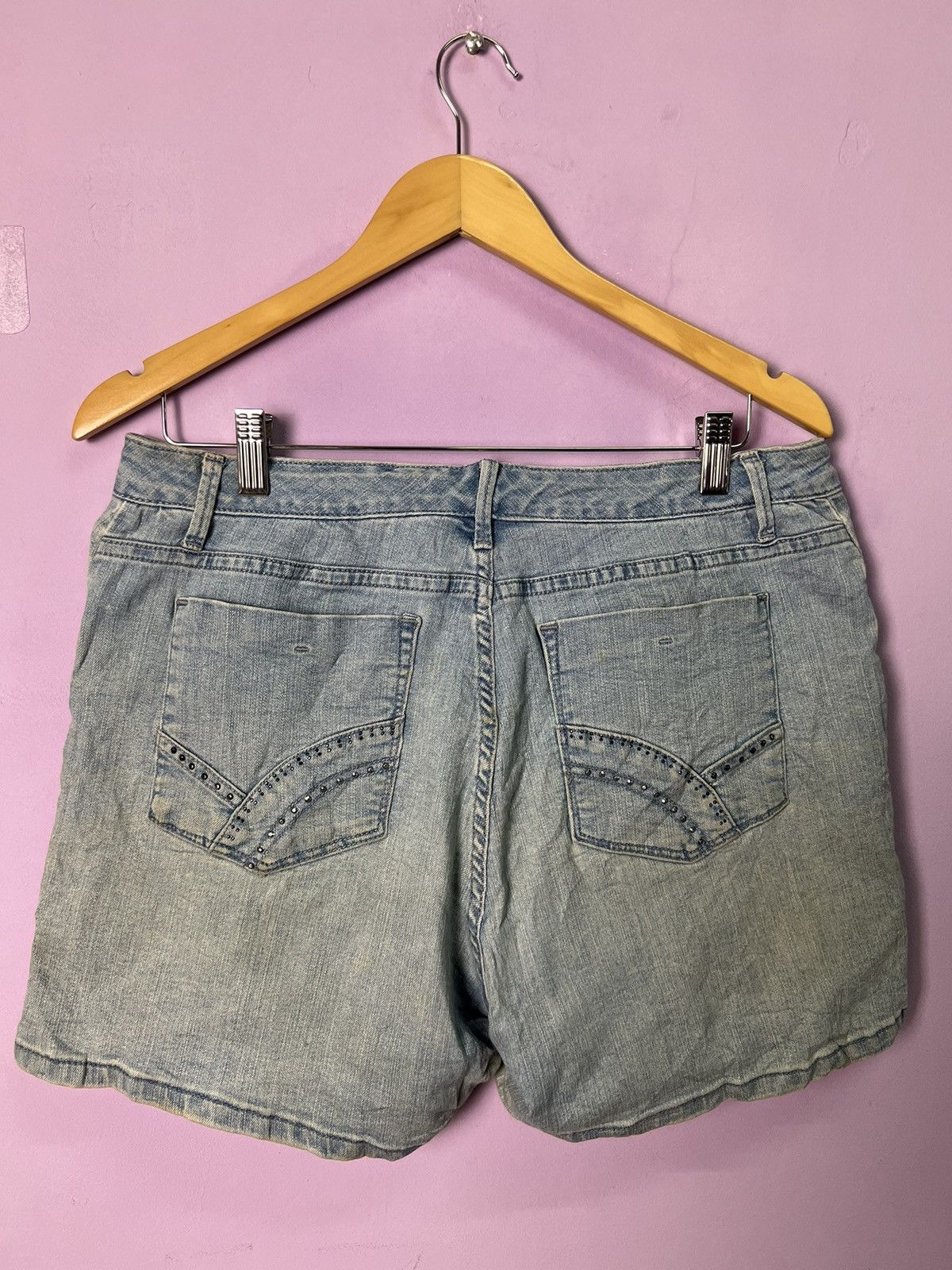 Lee 🔥Vintage Distressed Lee Slender Secret Short Denim Size 34" / US 12 / IT 48 - 2 Thumbnail