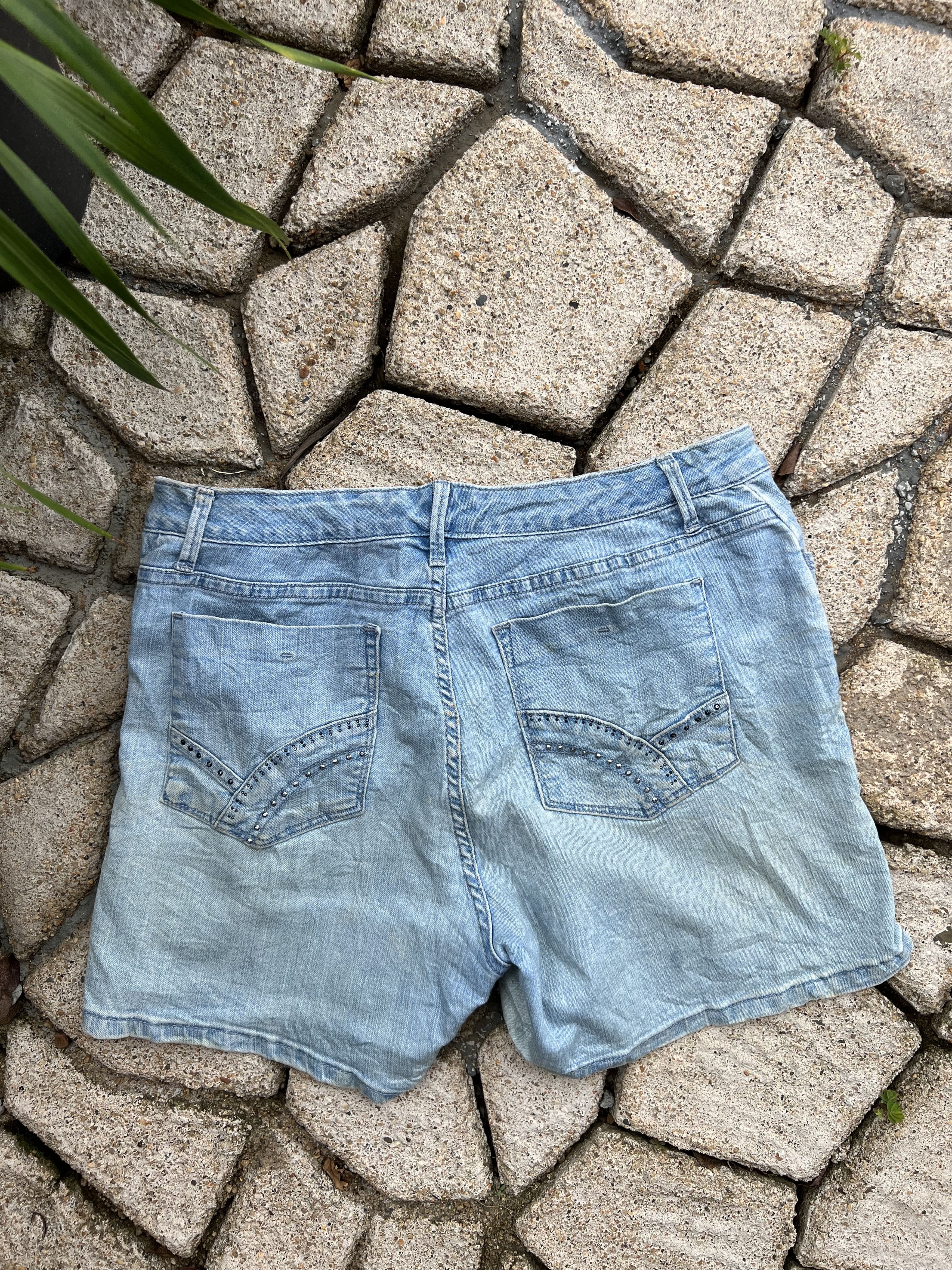 Lee 🔥Vintage Distressed Lee Slender Secret Short Denim Size 34" / US 12 / IT 48 - 16 Thumbnail