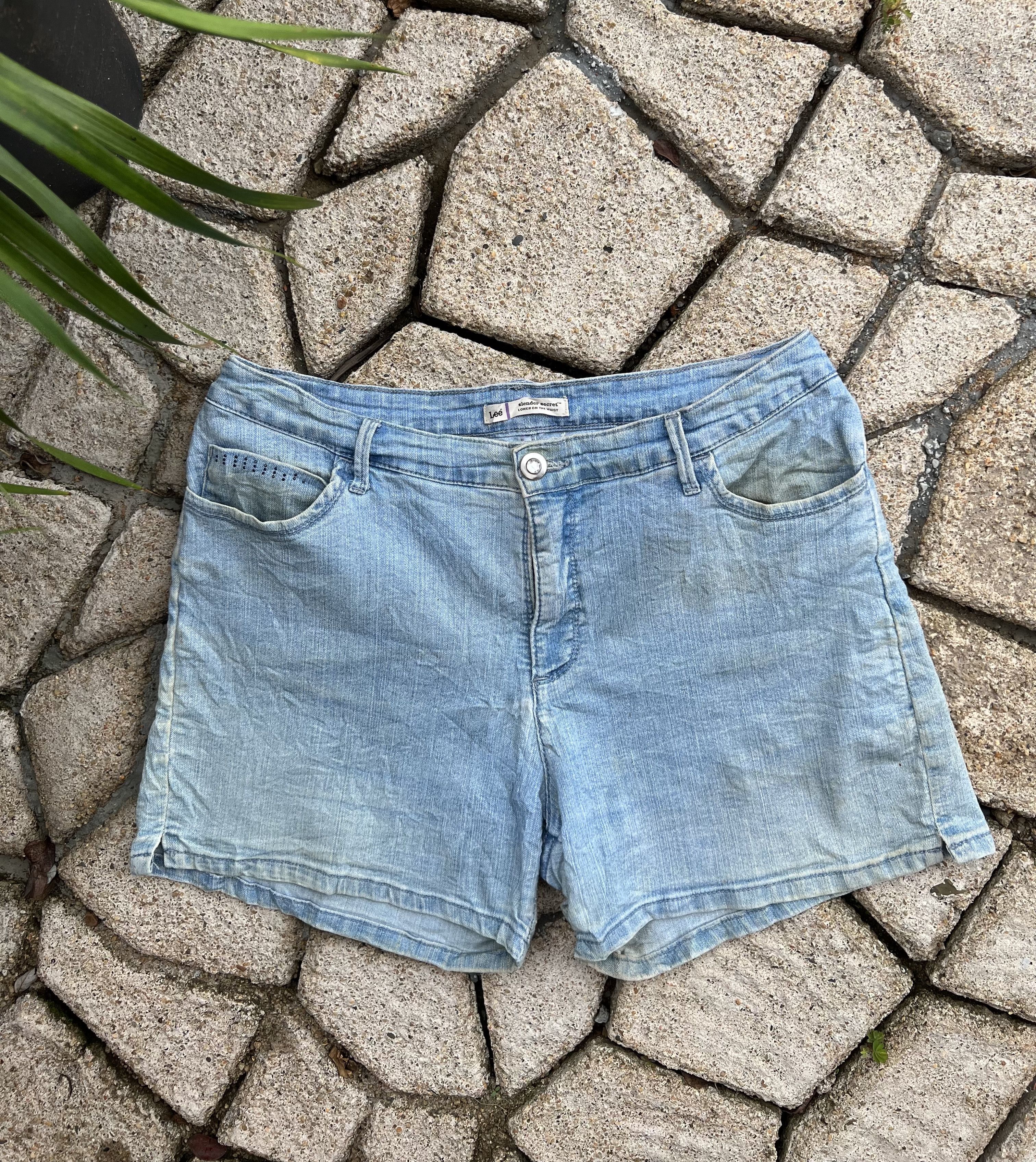 Lee 🔥Vintage Distressed Lee Slender Secret Short Denim Size 34" / US 12 / IT 48 - 15 Thumbnail