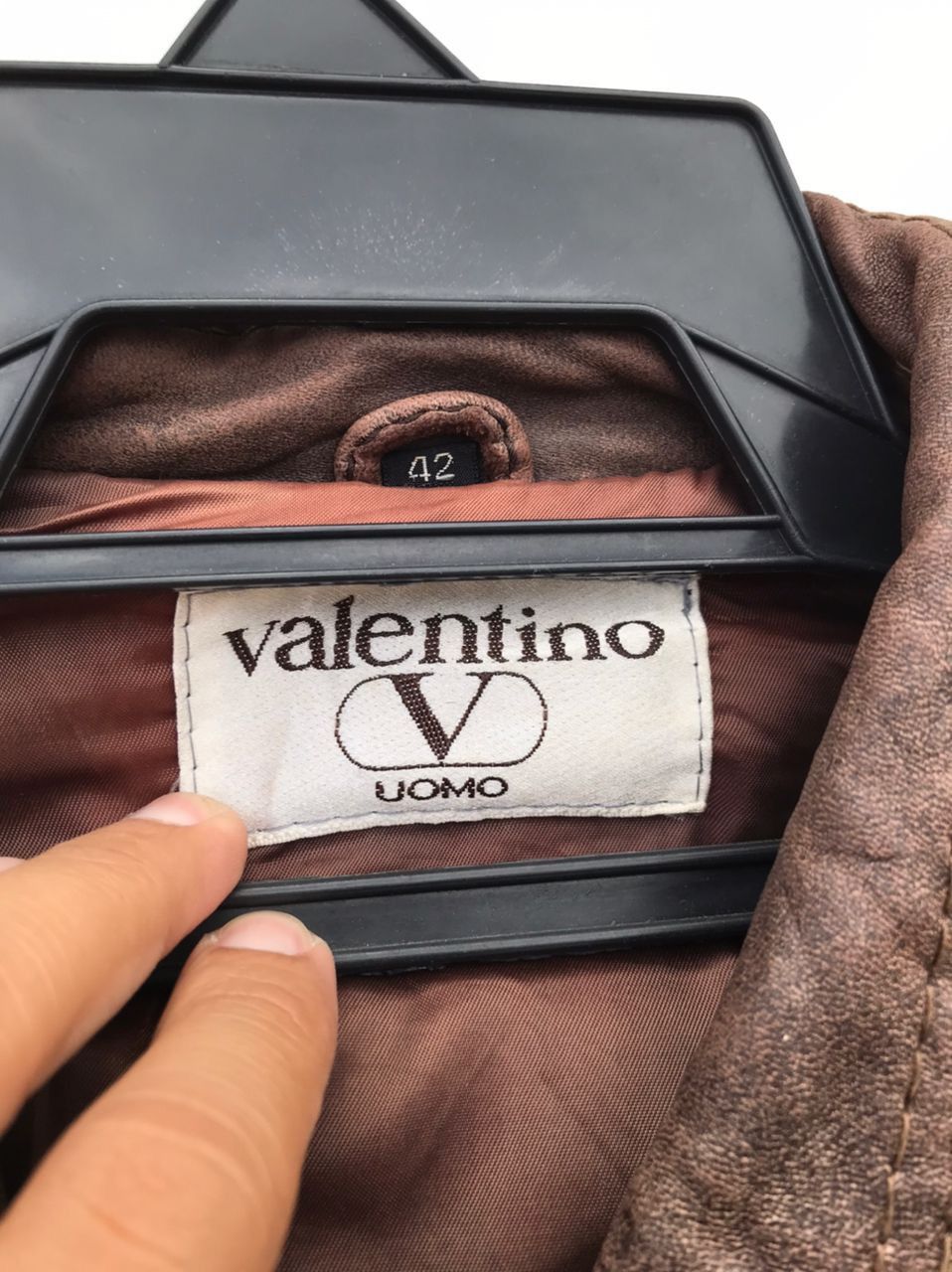 Valentino × Vintage VALENTINO UOMO leather jacket Size US XS / EU 42 / 0 - 7 Thumbnail