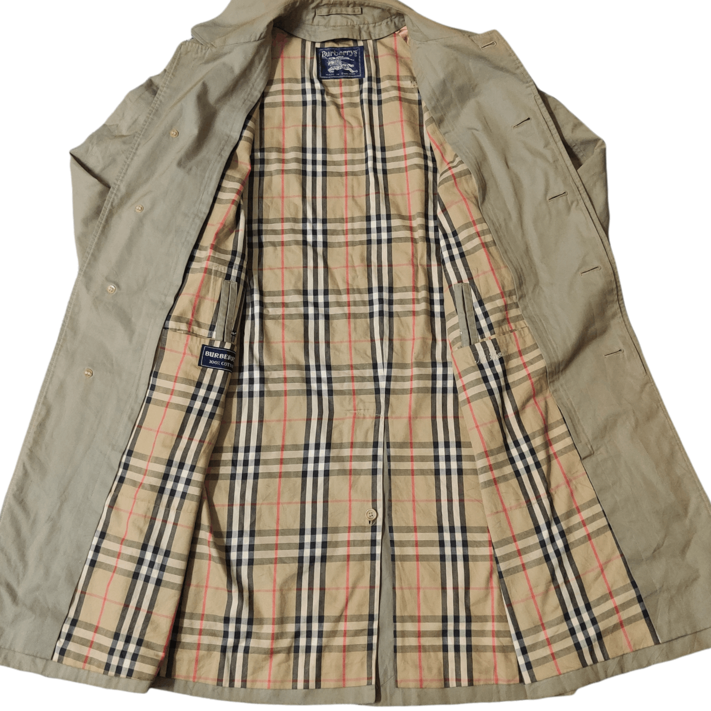 Burberry Vintage Burberry Nova Check Trench Coat Made in England Size US L / EU 52-54 / 3 - 6 Thumbnail