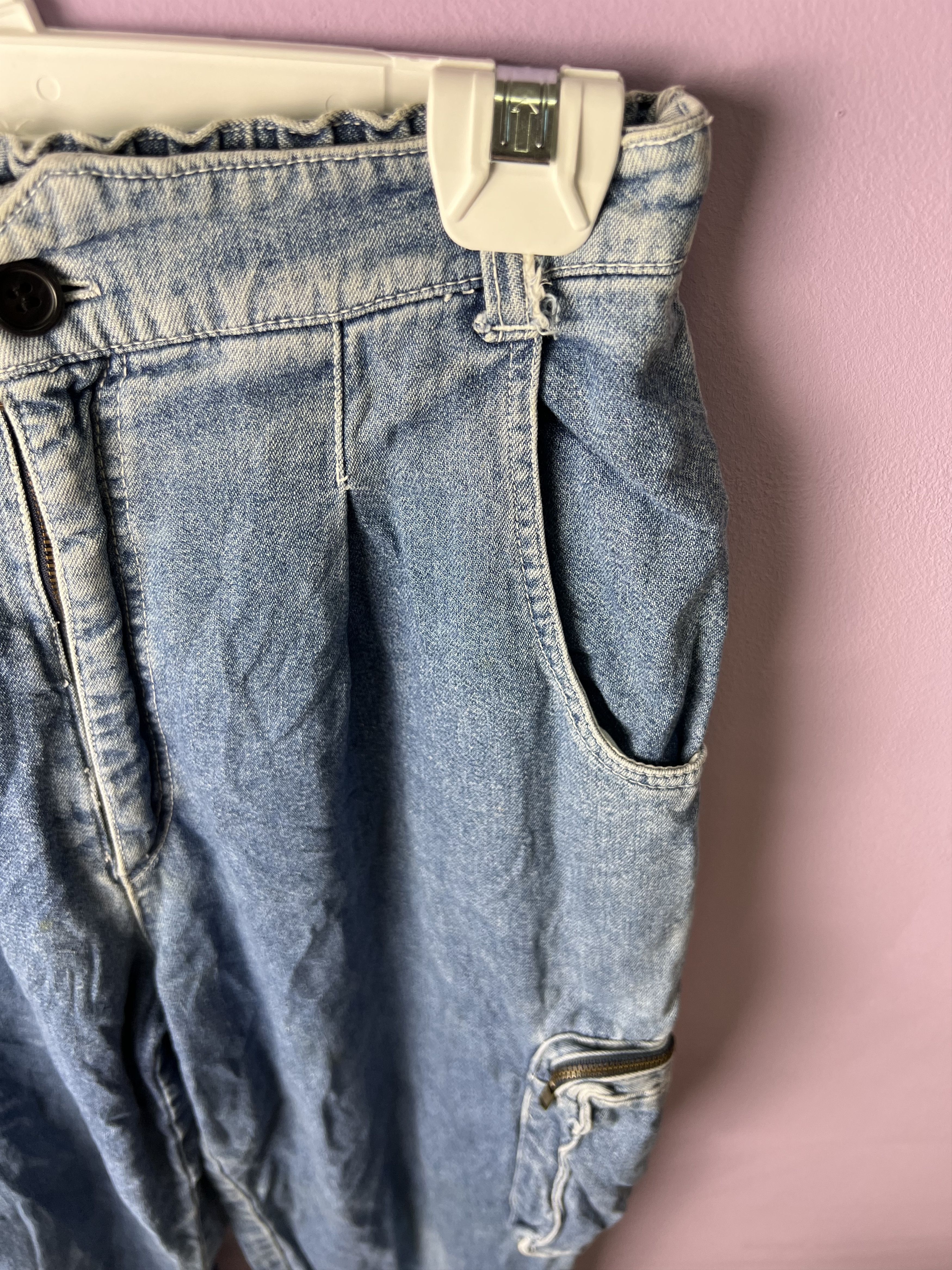 Japanese Brand 🔥Vintage Mc Yell Denim Cargo Pants Size US 28 / EU 44 - 5 Thumbnail
