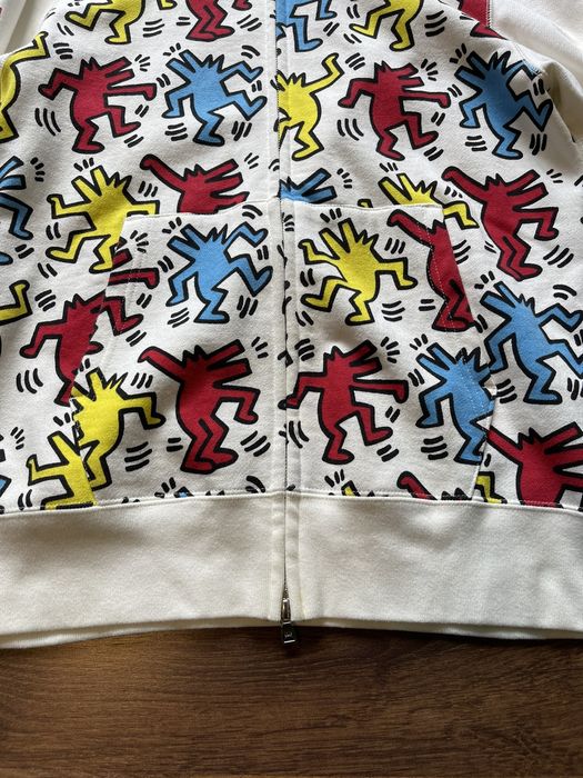 Bape Bape Keith Haring Shark Full Zip Hoodie | Grailed