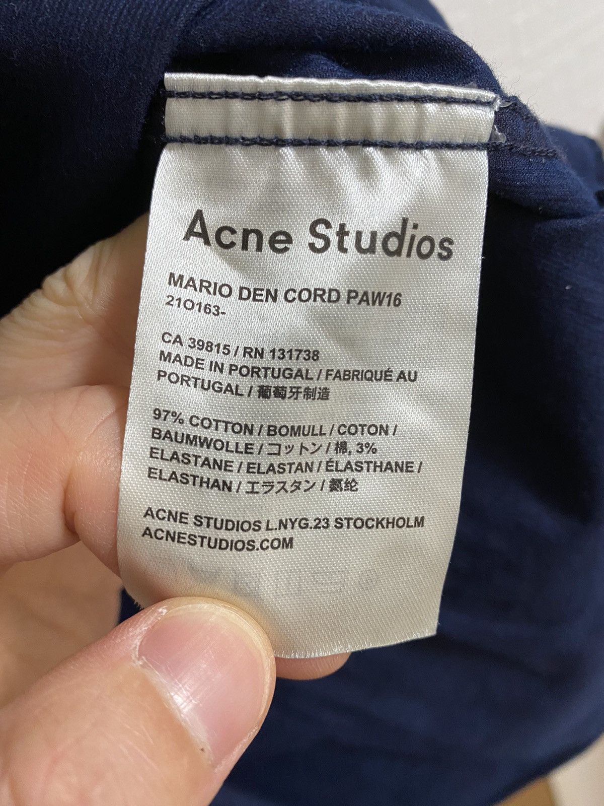 Acne Studios Corduroy Navy Button up- sz. 44/XS Size US S / EU 44-46 / 1 - 4 Thumbnail