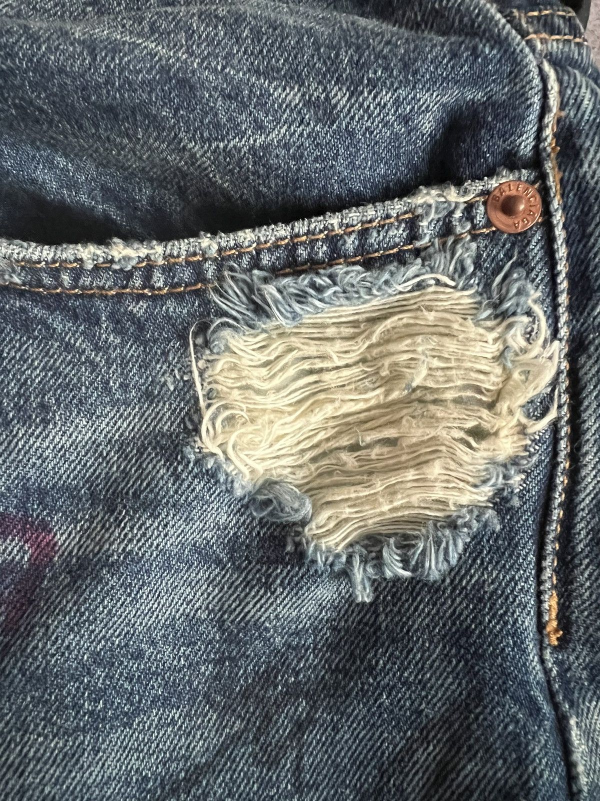 Balenciaga *RARE* BALENCIAGA AW 22 Scribble denim Size US 34 / EU 50 - 4 Thumbnail