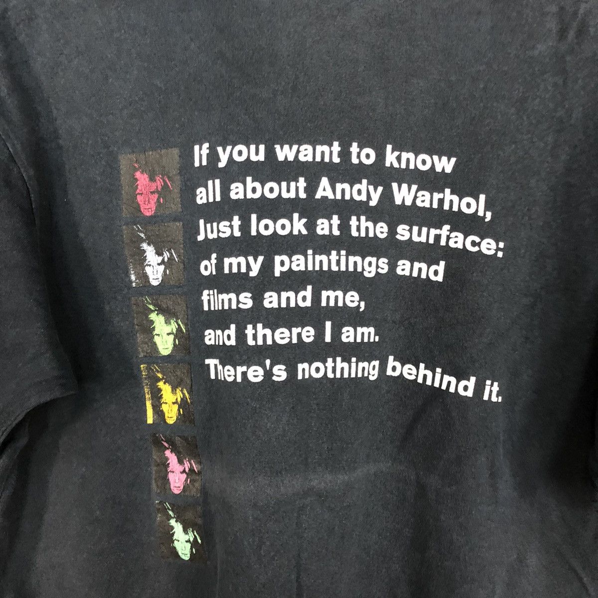 Andy Warhol Andy Warhol Black faded Short Sleeve Tshirt #3295 Size US M / EU 48-50 / 2 - 13 Thumbnail